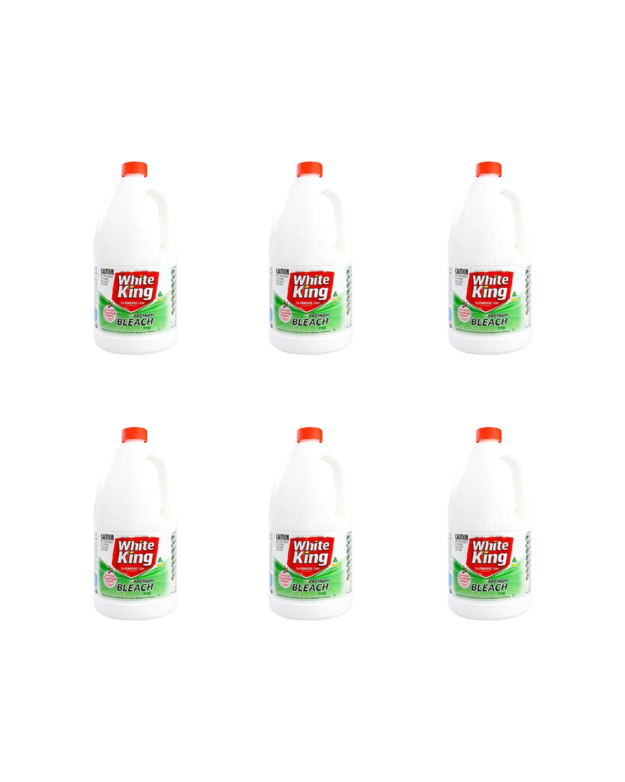 1 White King 6PK Premium Bleach Home Cleaning Liquid 2L Effective Bulk Pack - White, 1 of 4