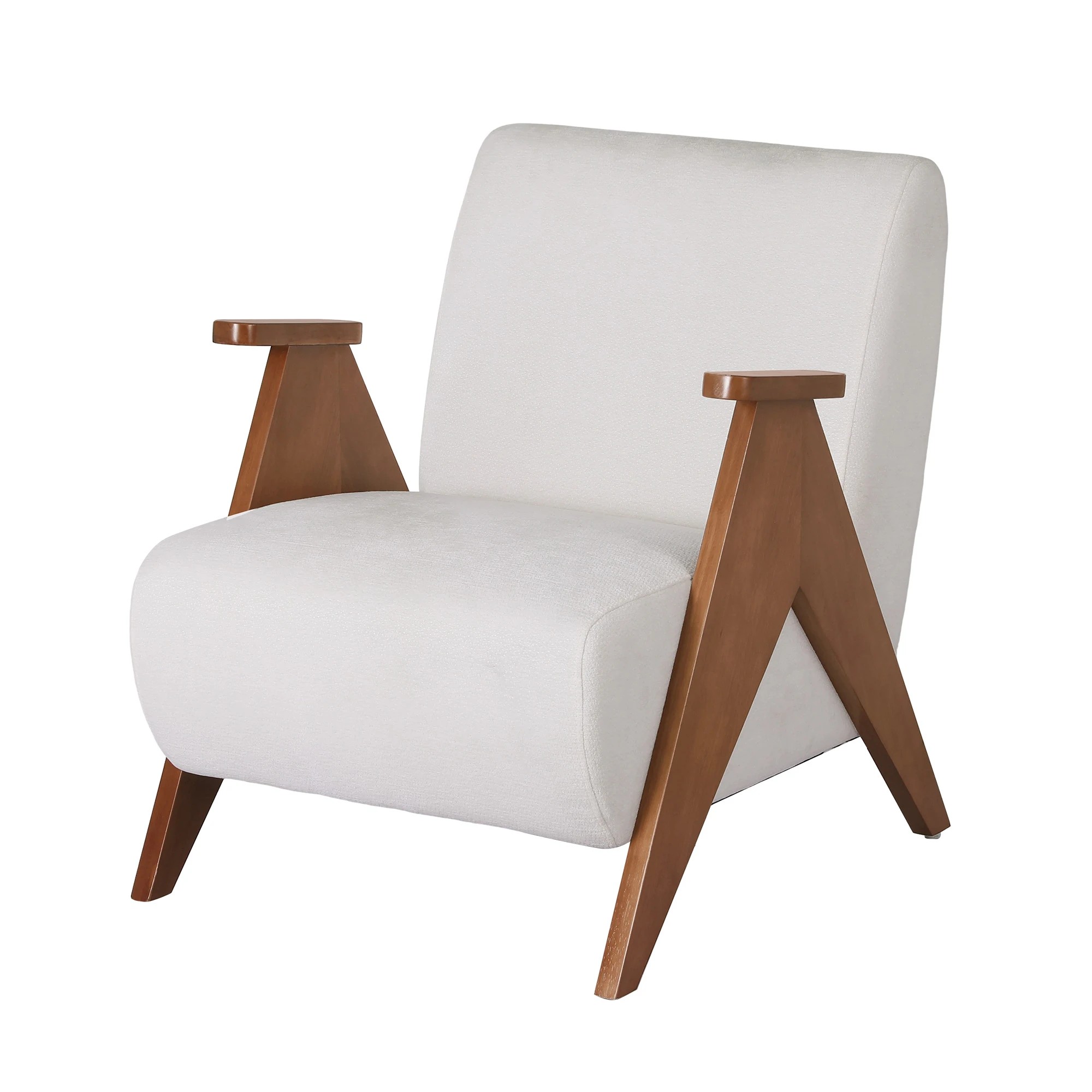 1 Artiss Armchair Accent Chair Sturdy Upholste Solid Wood Chenille Fabric - Multi, 1 of 3