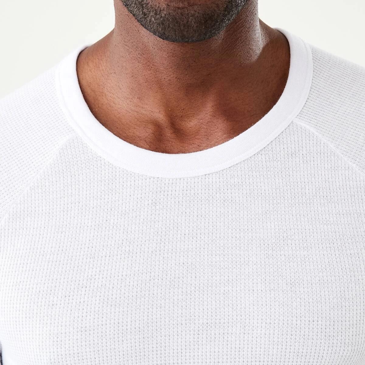 5 Short Sleeve Mini Waffle Thermal Top White, 5 of 5