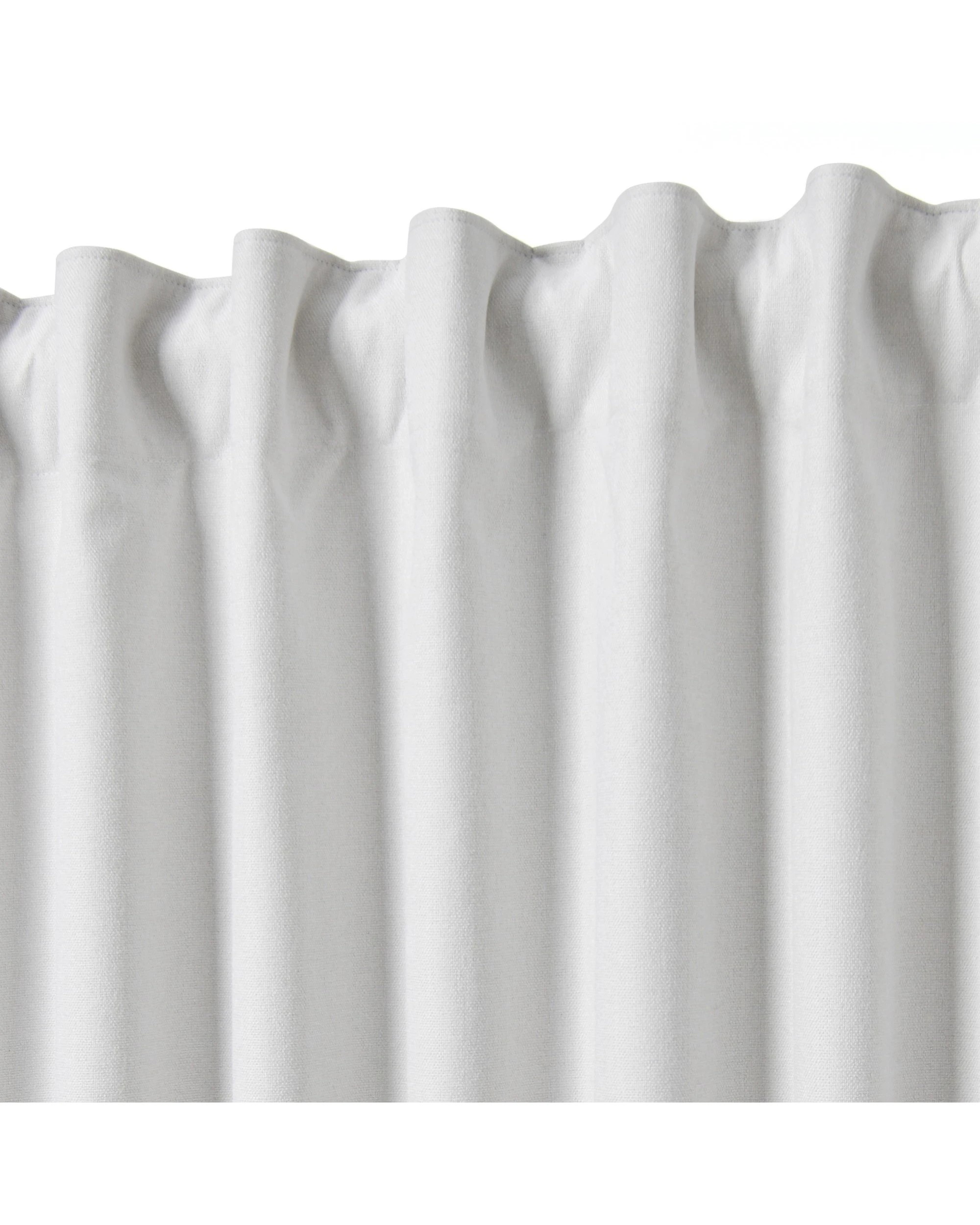 5 Cadence & Co. Bennett Faux Linen Blockout Multi Header Curtain Twin Pack 90x223cm - Cloud, 5 of 8