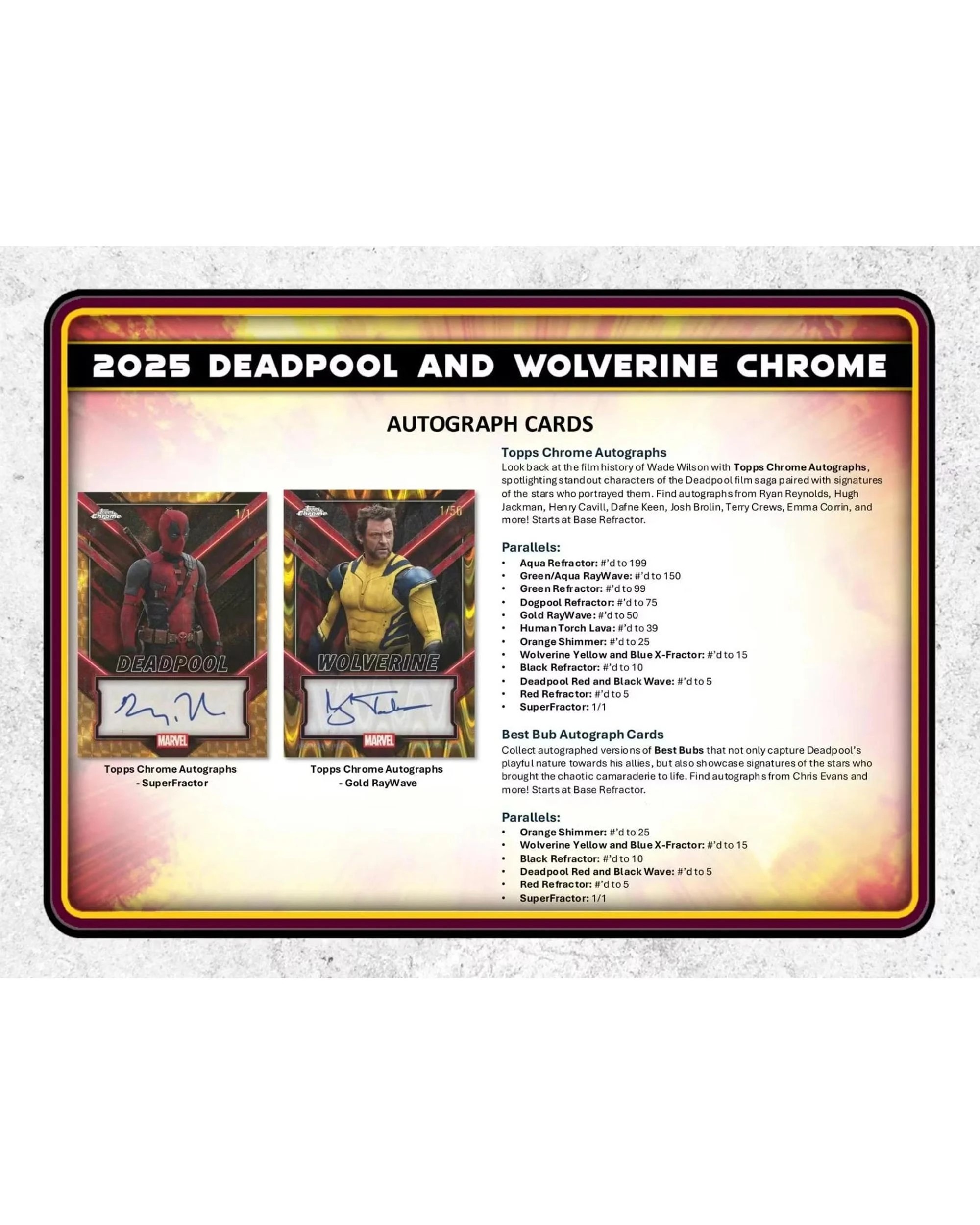 9 Topps 2025 Chrome Marvel Deadpool Blaster Box, 9 of 10