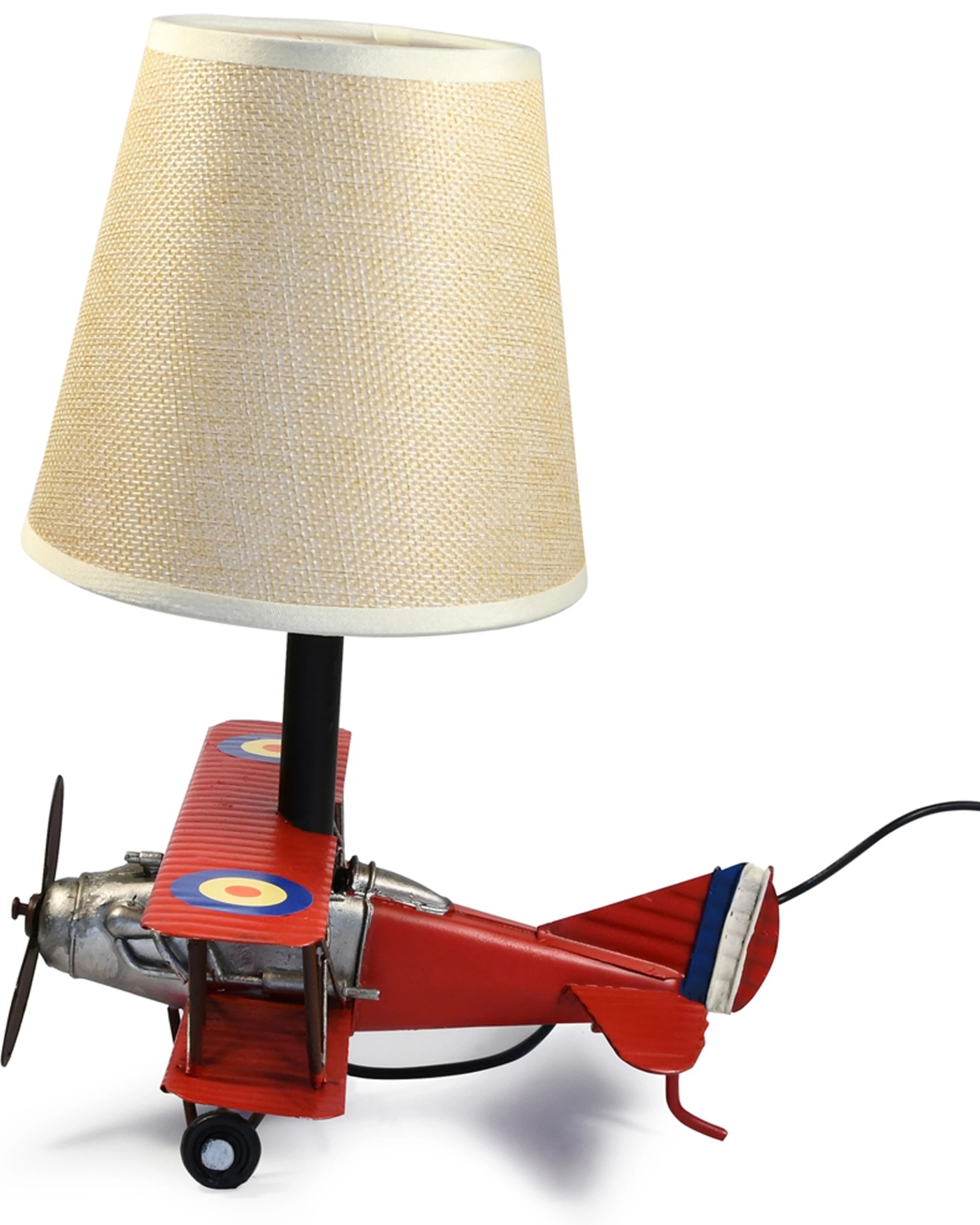 3 Auto Petit USB LED Lamp Baron Plane Home Decor 20x27cm - Red, 3 of 4