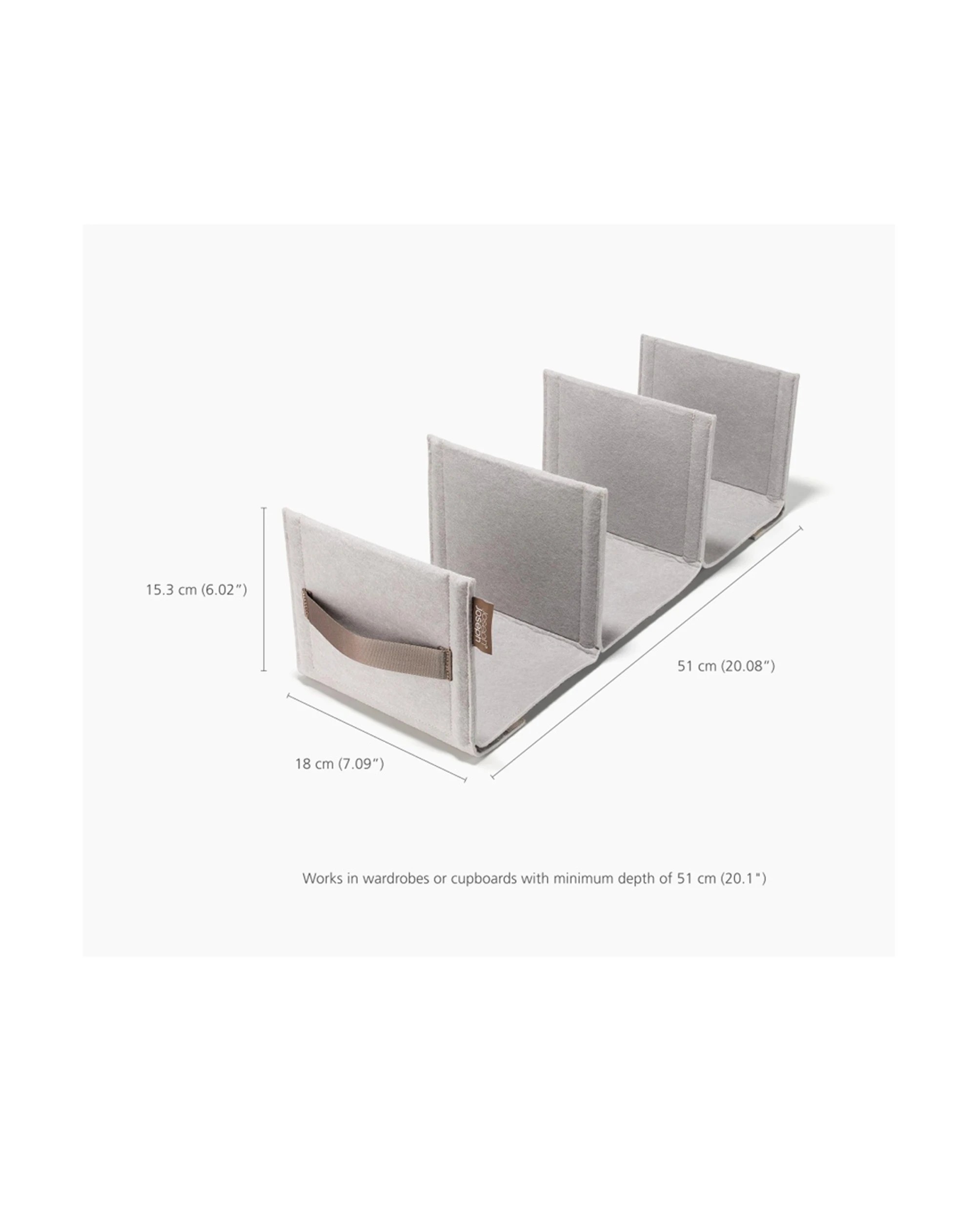 2 Joseph Joseph Orderly Multicompartment Handbag Organiser Soft Felt Dividers Ecru - Natural, 2 of 5