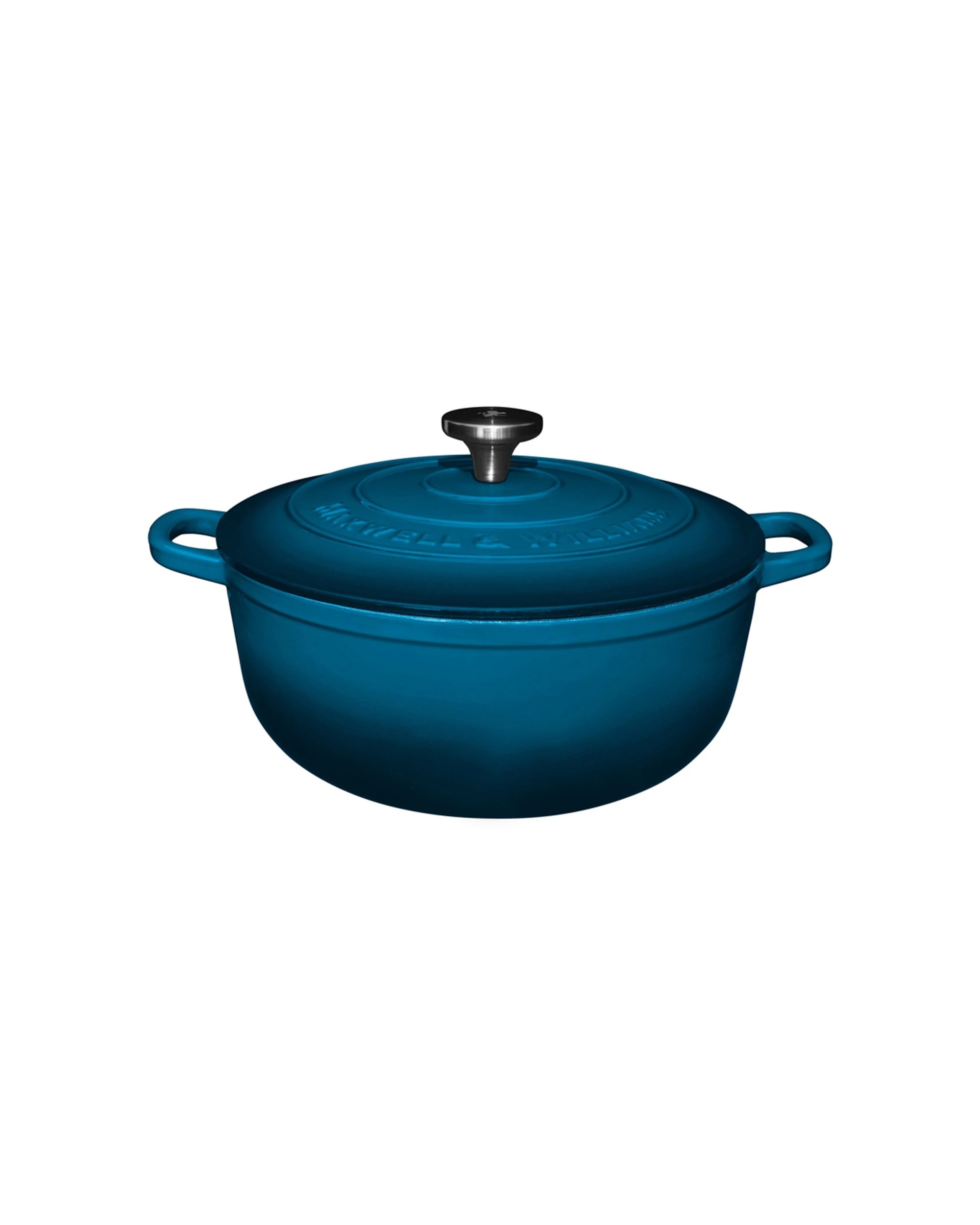 1 Maxwell & Williams Cast Iron Round Casserole 28cm 6.2l Oven Safe Cookware
 - Blue, 1 of 4