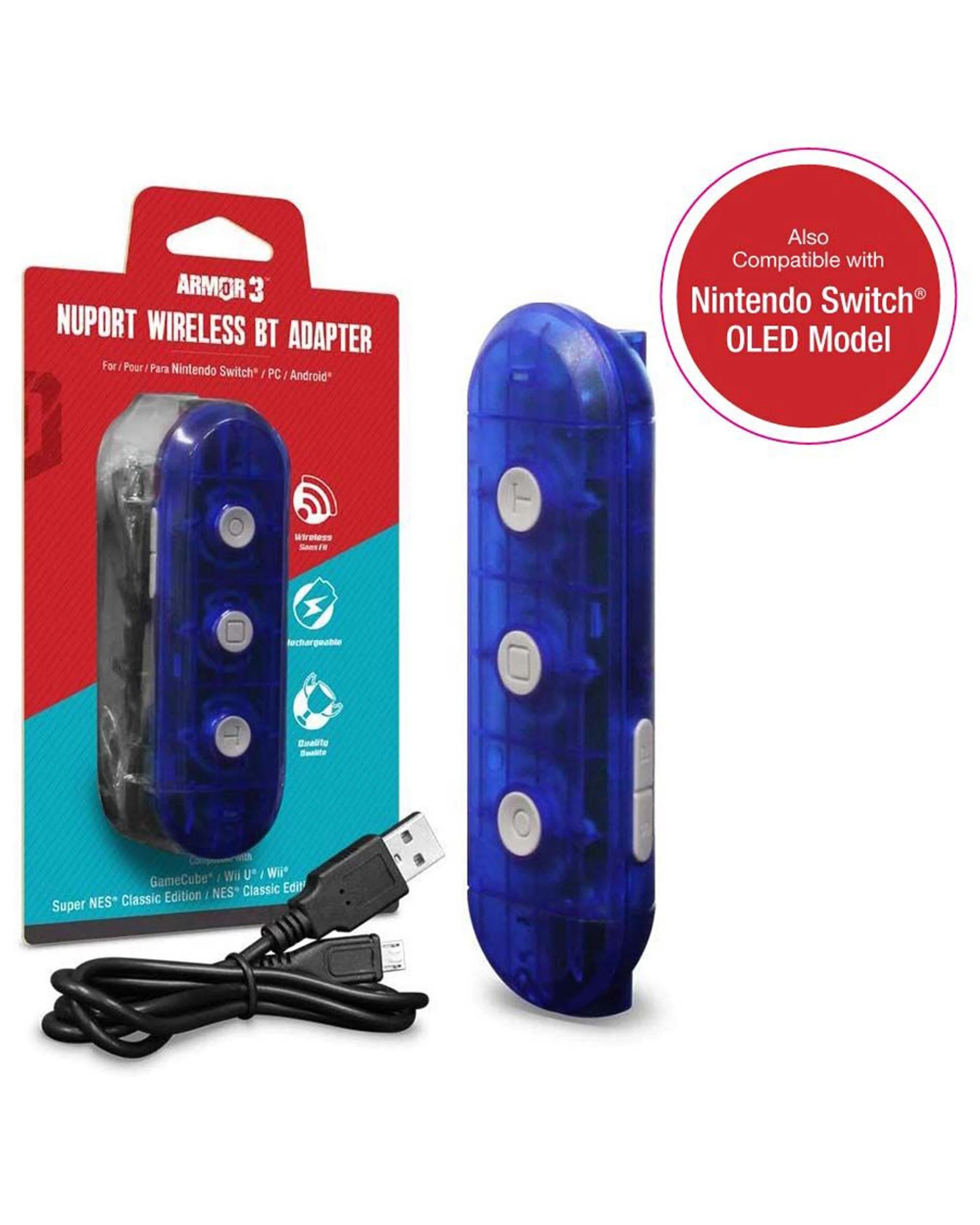 4 Armor3 NuPort Wireless Bluetooth Adapter for Switch and PC - Purple, 4 of 4