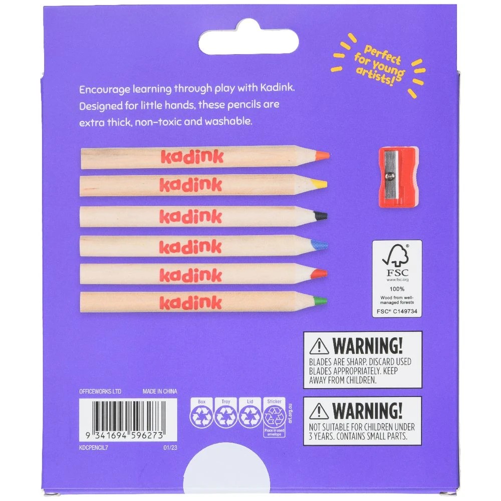 2 Kadink Jumbo Colour Pencils 7 Pack, 2 of 5