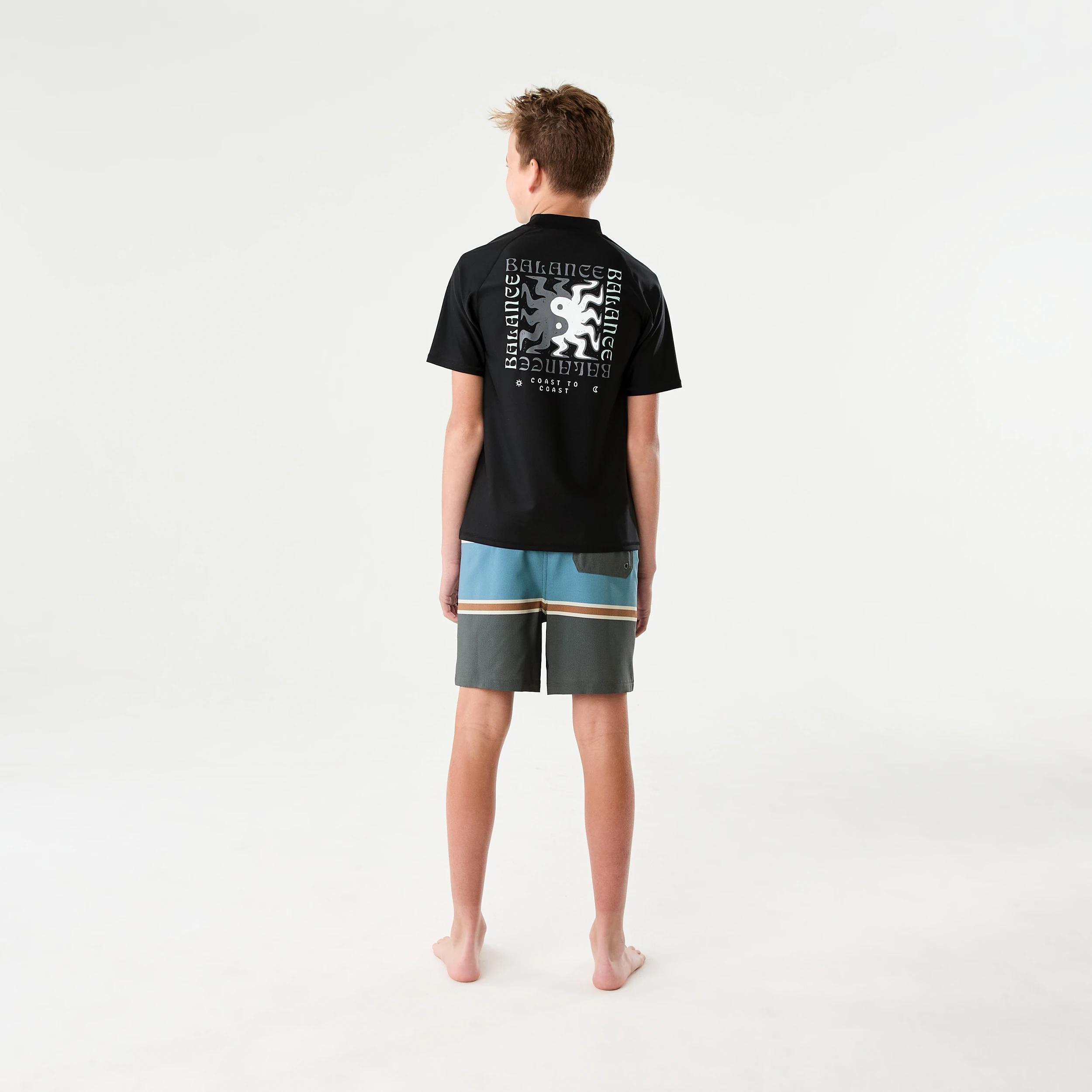 7 Longline Printed Swim Shorts MID STRIPE CASTLEROCK, 7 of 7