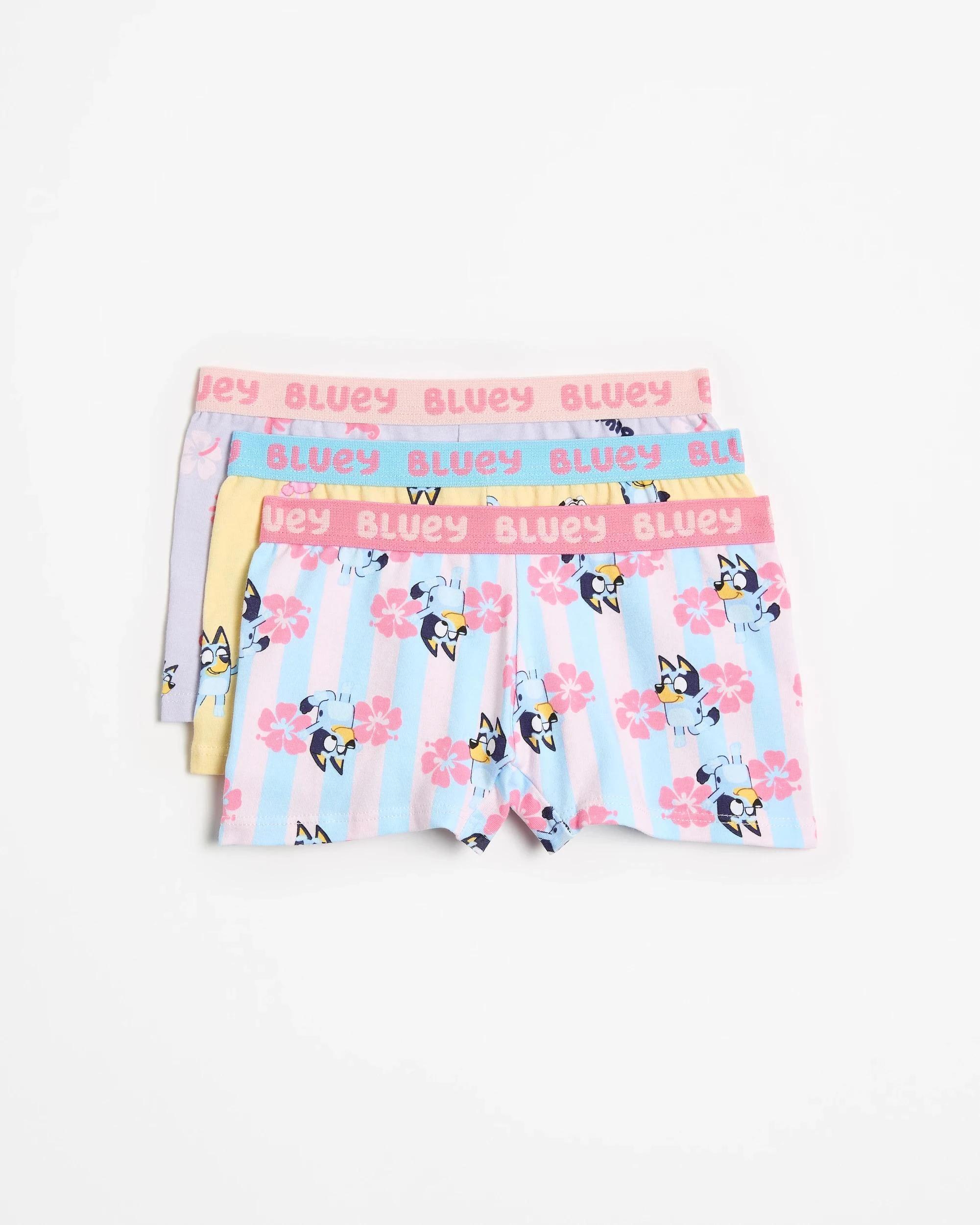 1 Bluey Younger Girls Shortie 3 Pack MULTI, 1 of 2