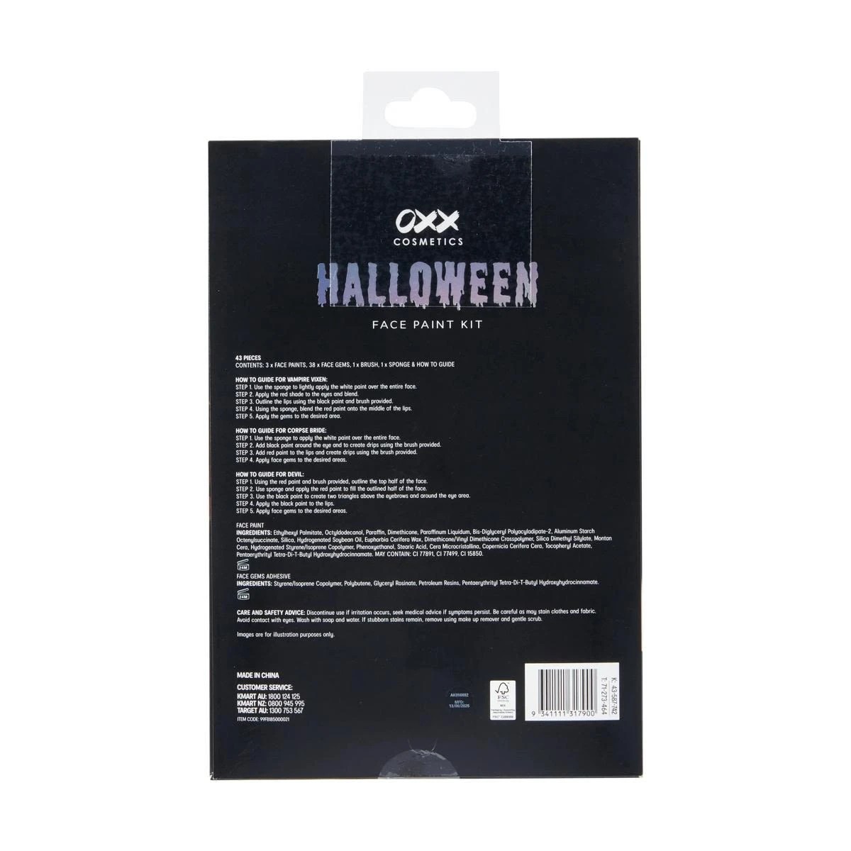 5 OXX Cosmetics Halloween Face Paint Kit, 5 of 5