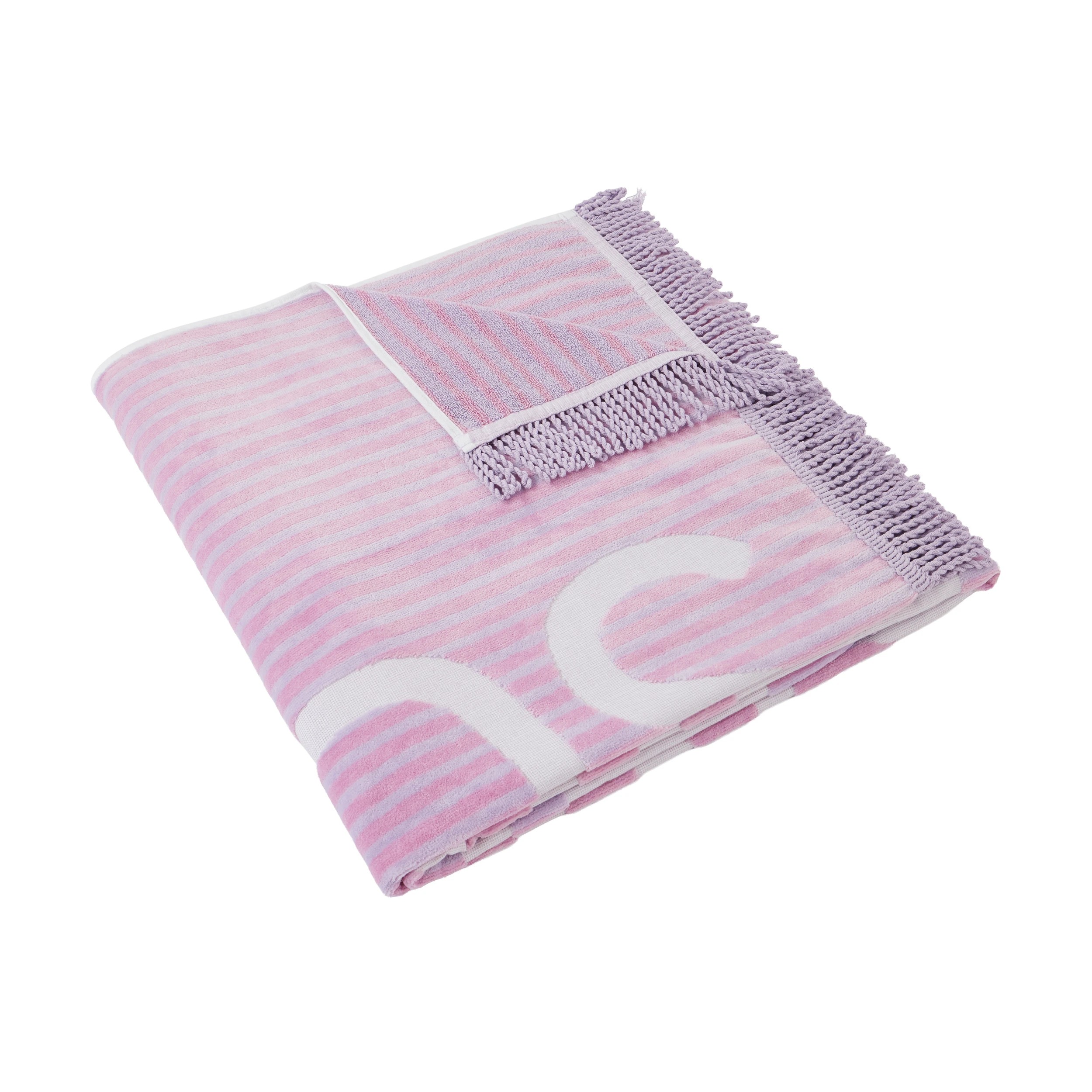 3 Large Cotton Beach Towel - Pink, 3 of 6