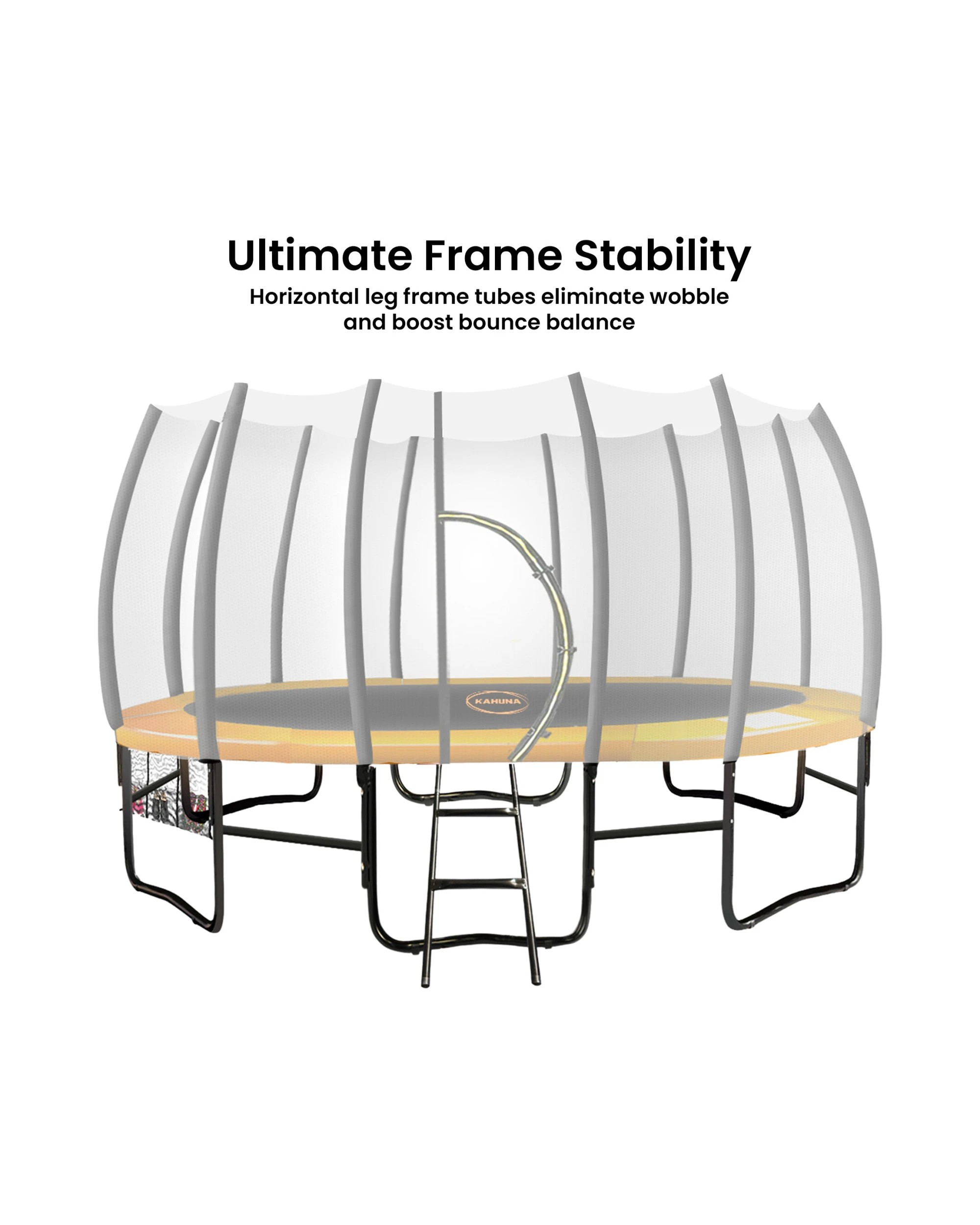 10 Kahuna 14 ft Springless Trampoline with Basketball Set, 10 of 10