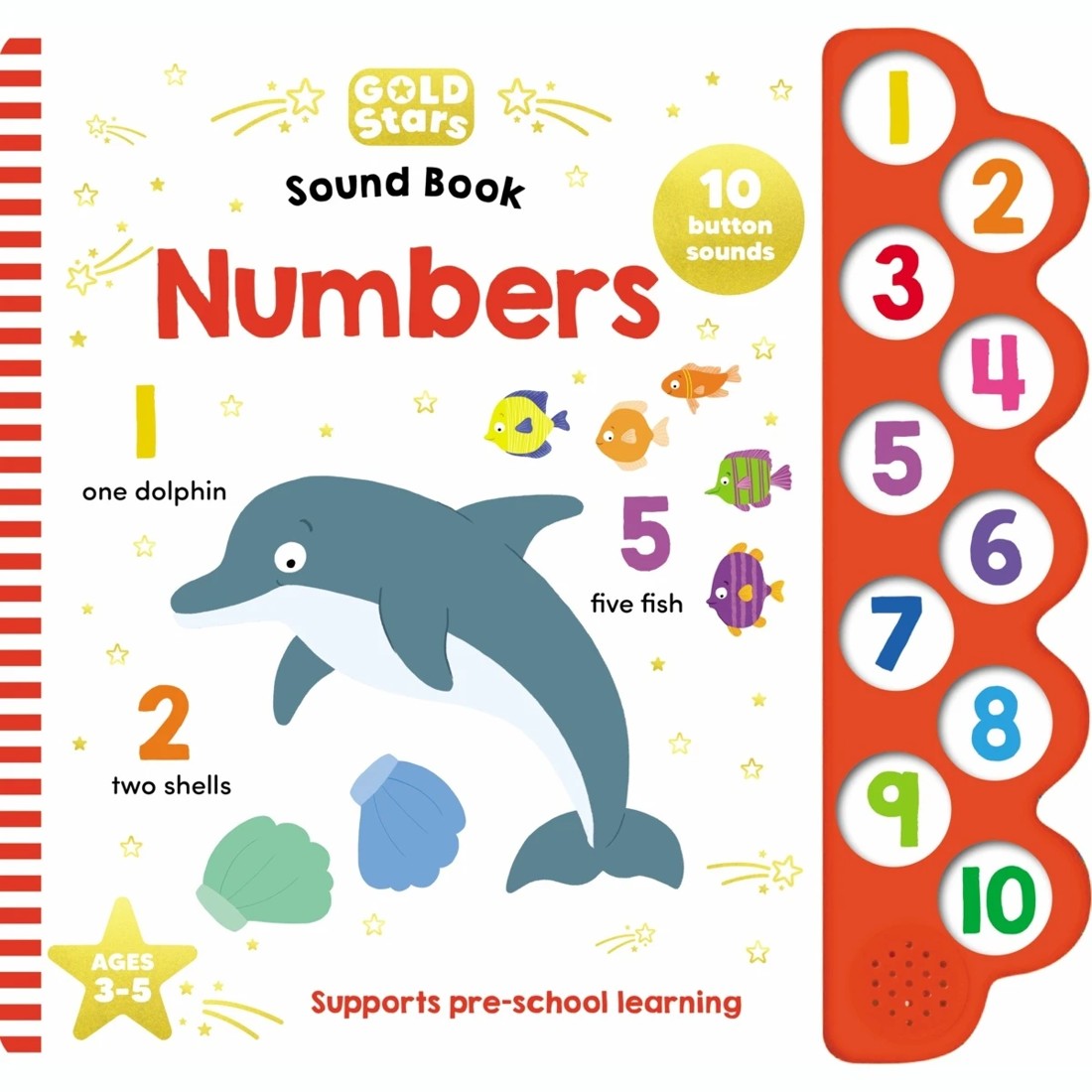 1 Gold Stars: Numbers 10-Button Sound Book, 1 of 4