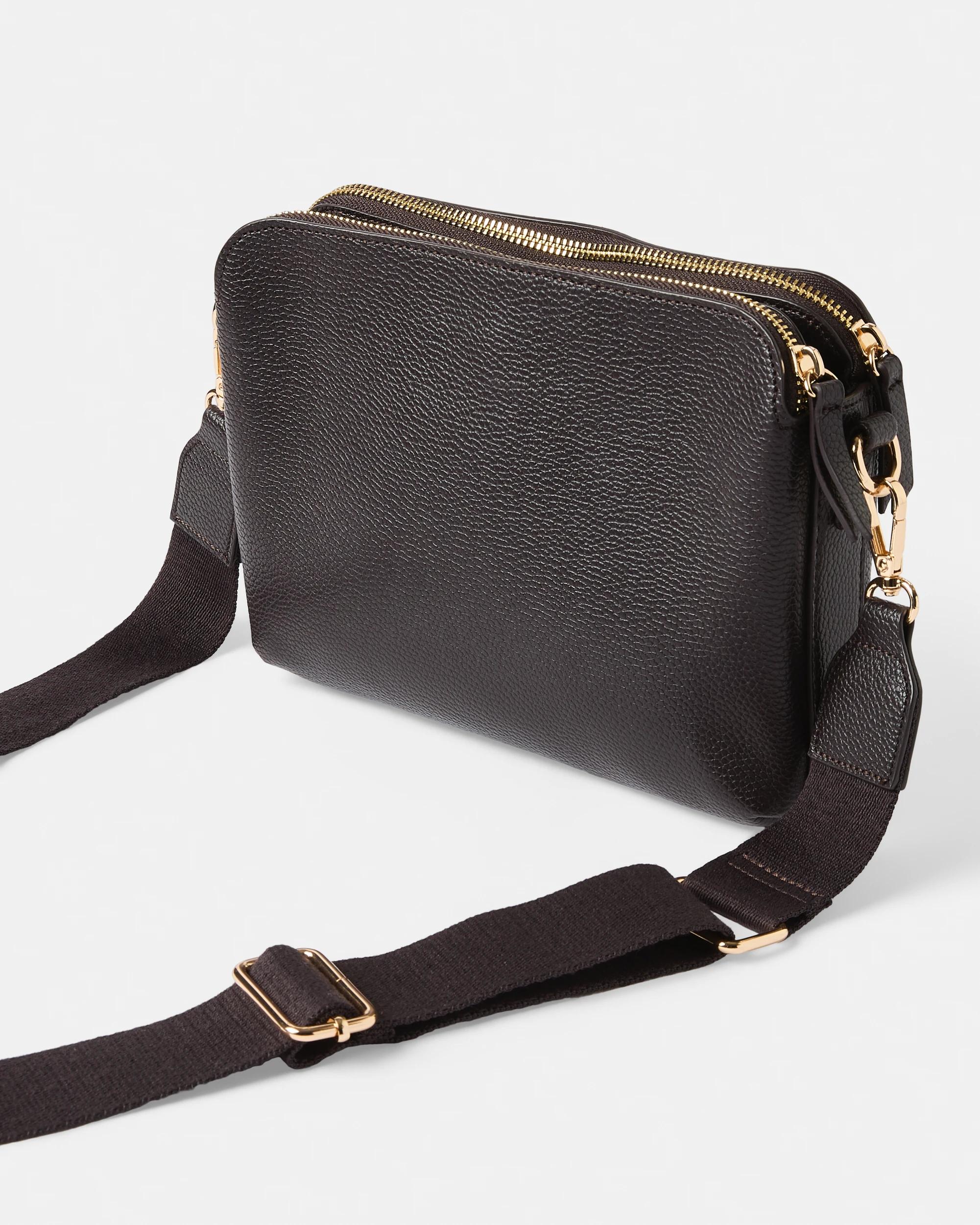 2 Double Pocket Crossbody Bag Deep Fudge, 2 of 6