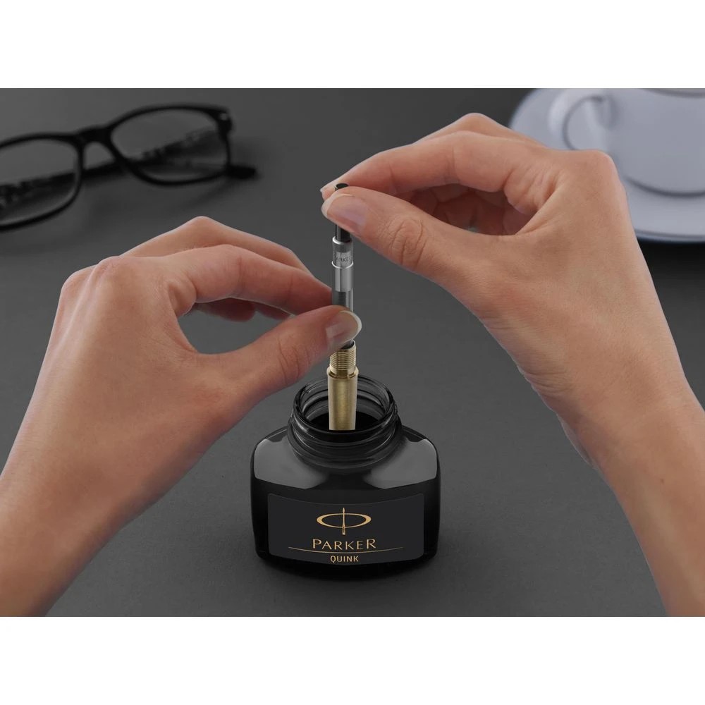 6 Parker Quink Ink Bottle Permanent Black 57 mL, 6 of 7