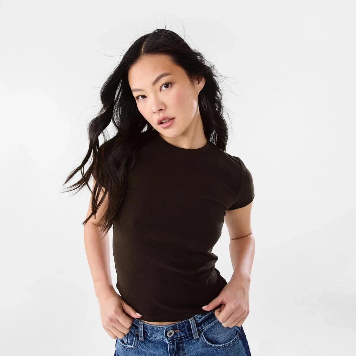 1 Short Sleeve Neat Fit T-shirt MELTED CHOCOLATE, 1 of 8