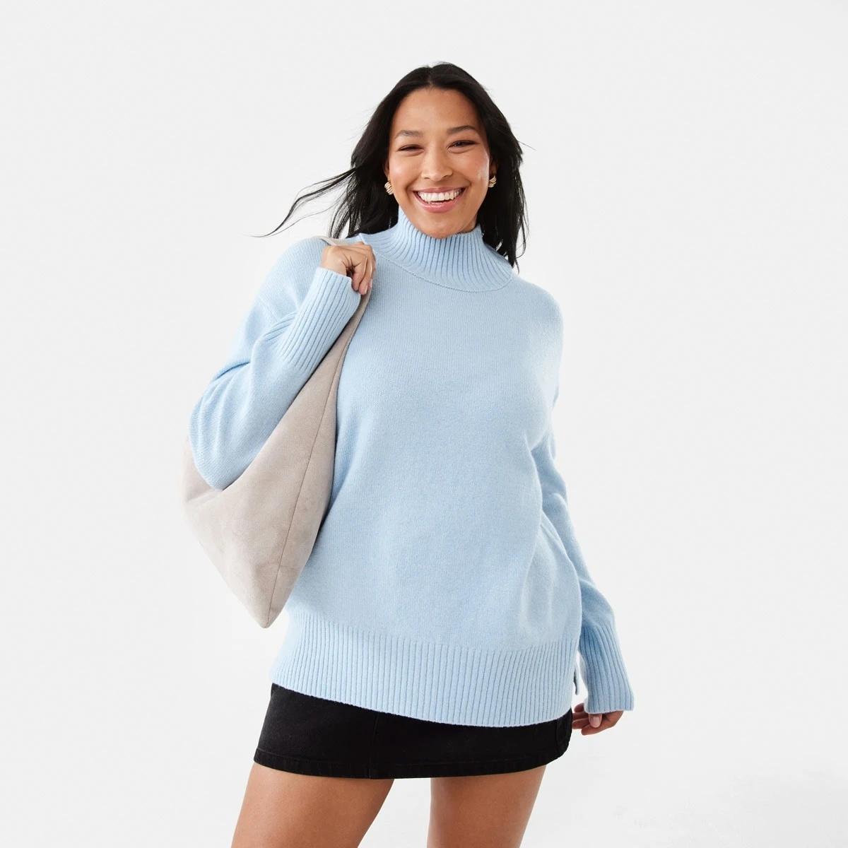 8 Funnel Split Hem Jumper Skyway Mrl, 8 of 10