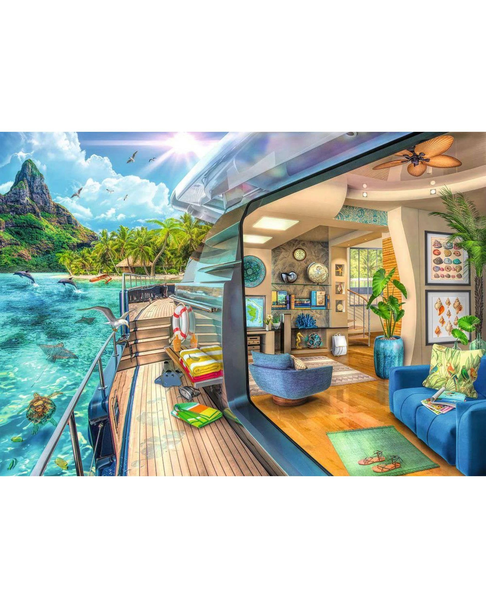 2 Ravensburger Tropical Island Charter 1000 Piece Jigsaw Puzzle, 2 of 2