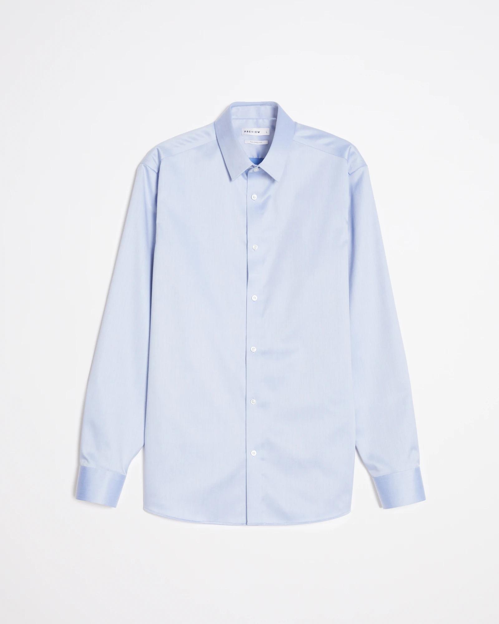 5 Non Iron Long Sleeve Business Shirt - Preview BLUE, 5 of 6