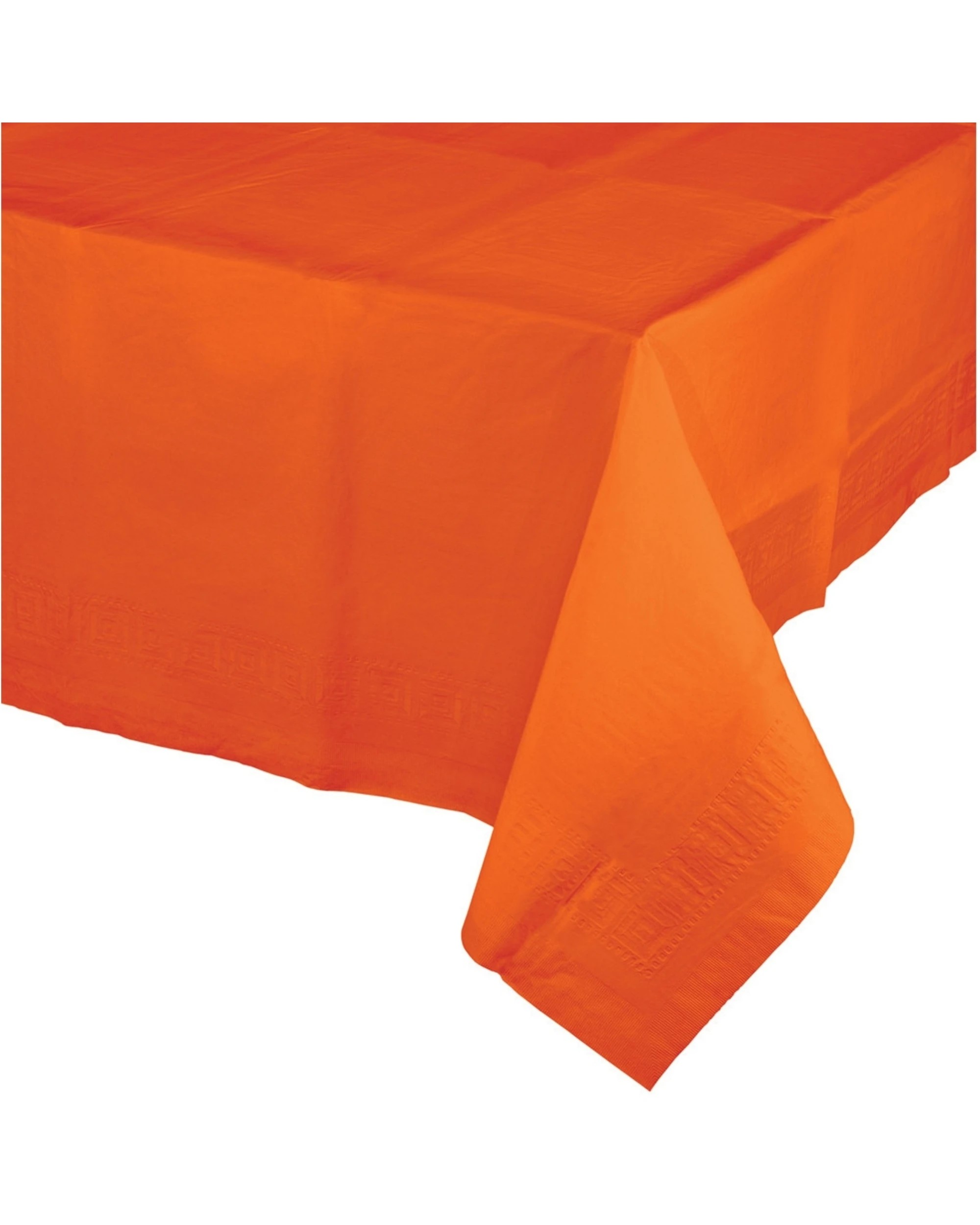 1 Anagram Rectangular Paper Tablecloth With Waterproof Lining - Orange, 1 of 1