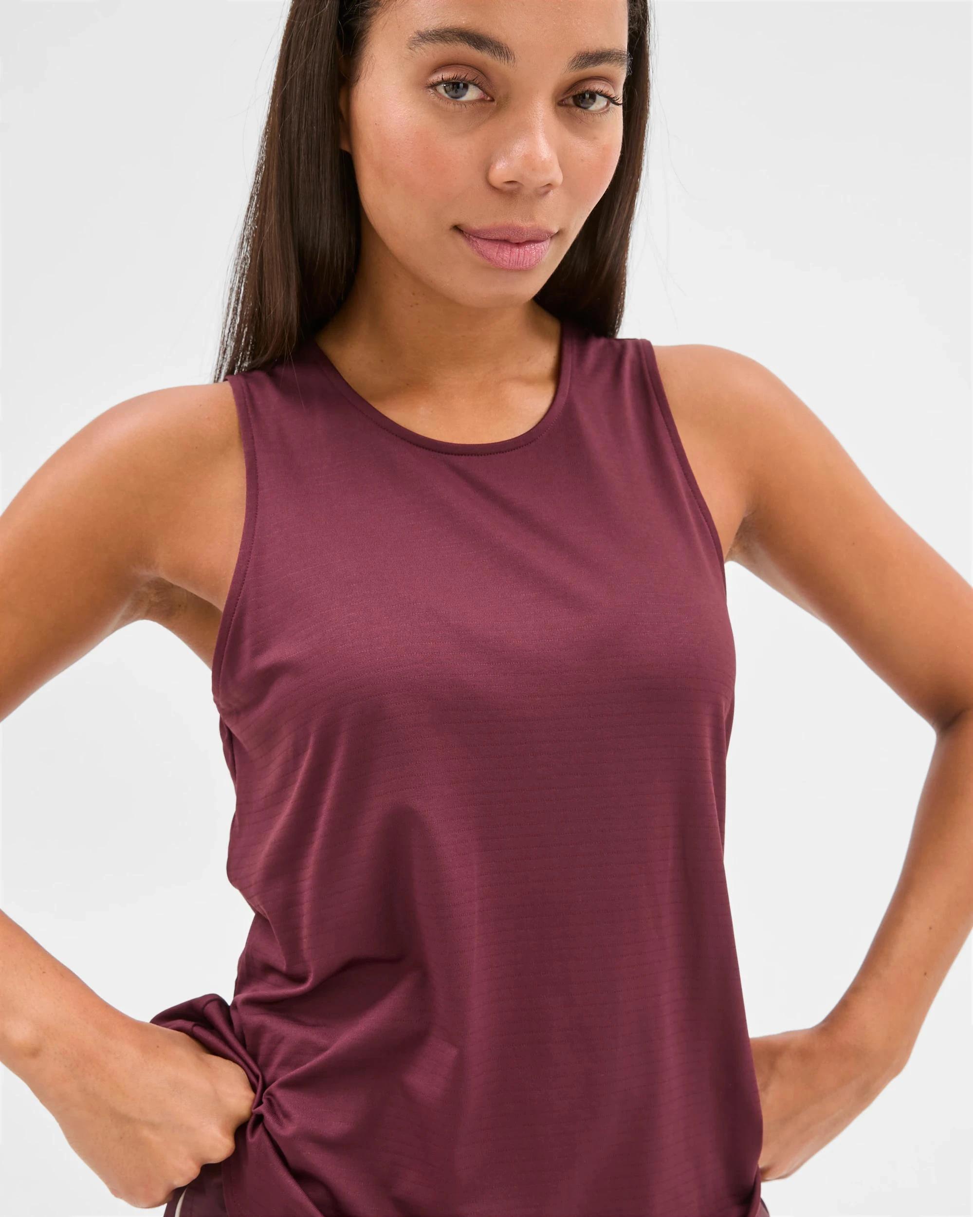 5 Target Active Wrap Back Running Tank Top WINE, 5 of 7