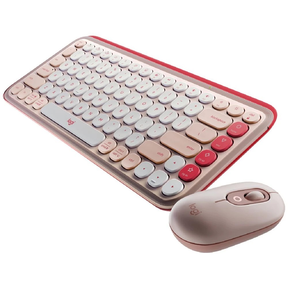 4 Logitech POP Icon Keyboard/Mouse Combo Rose, 4 of 10