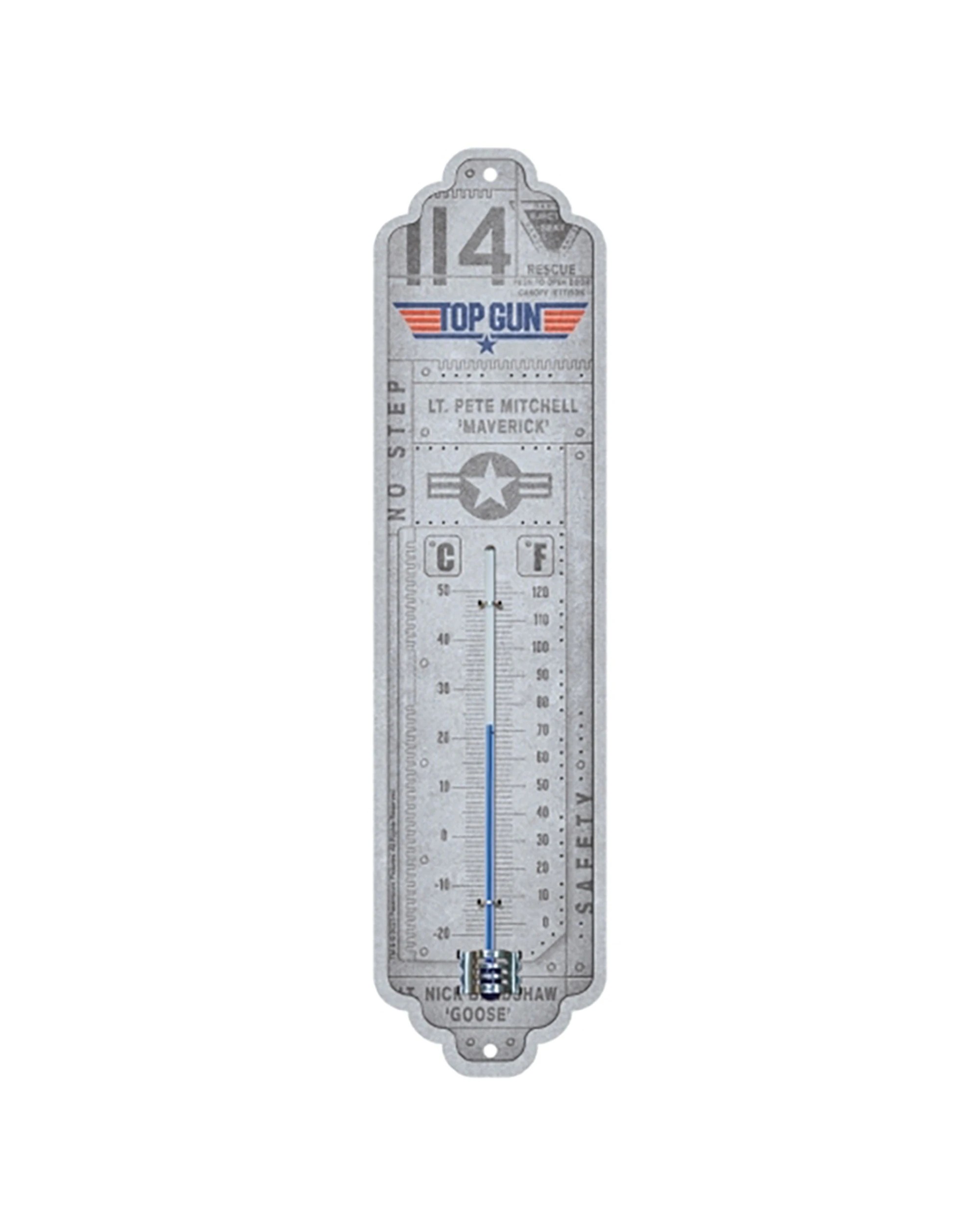 1 Nostalgic-Art Metal Thermometer Top Gun Aircraft Retro Look German Made Metal - Multi, 1 of 1