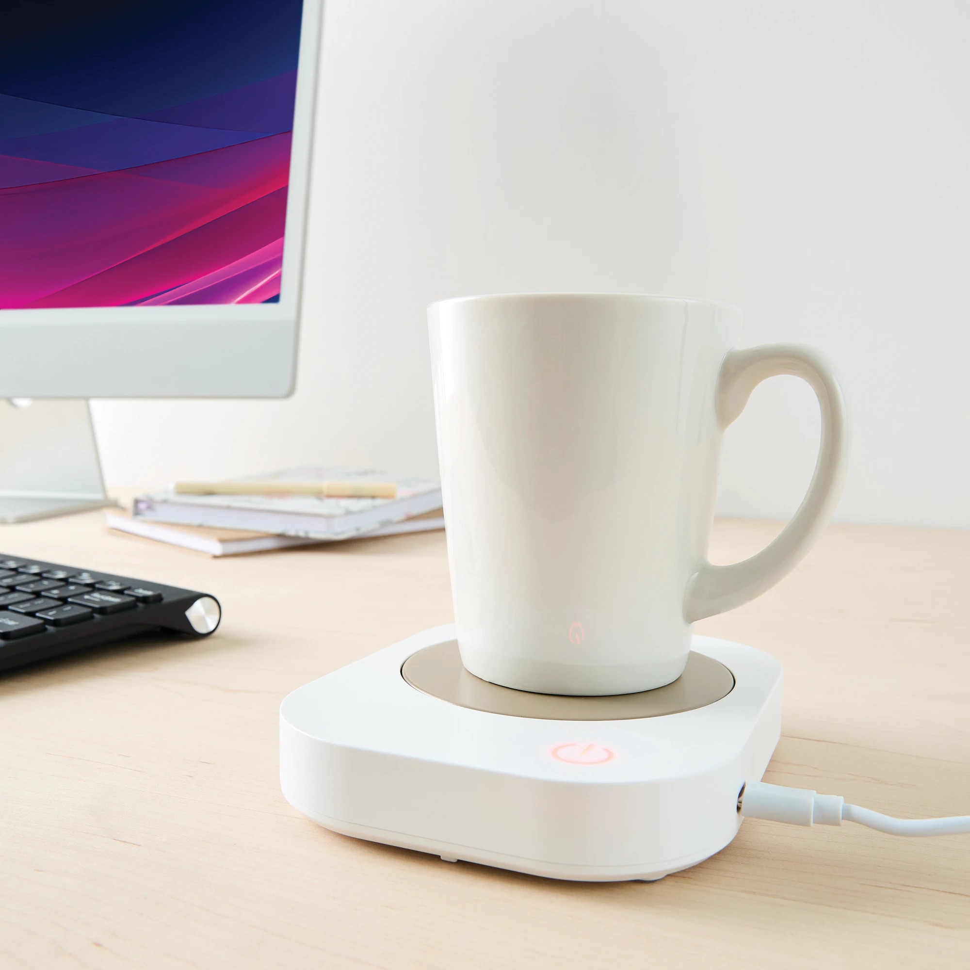 1 Desktop Mug Warmer - White, 1 of 7