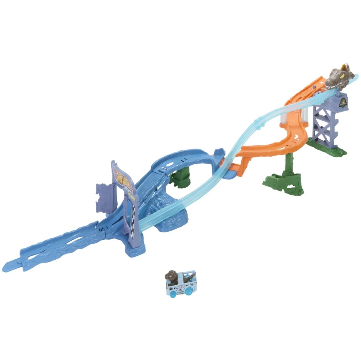 3 Hot Wheels RacerVerse Jurassic World Crash & Splash Track Set, 3 of 7