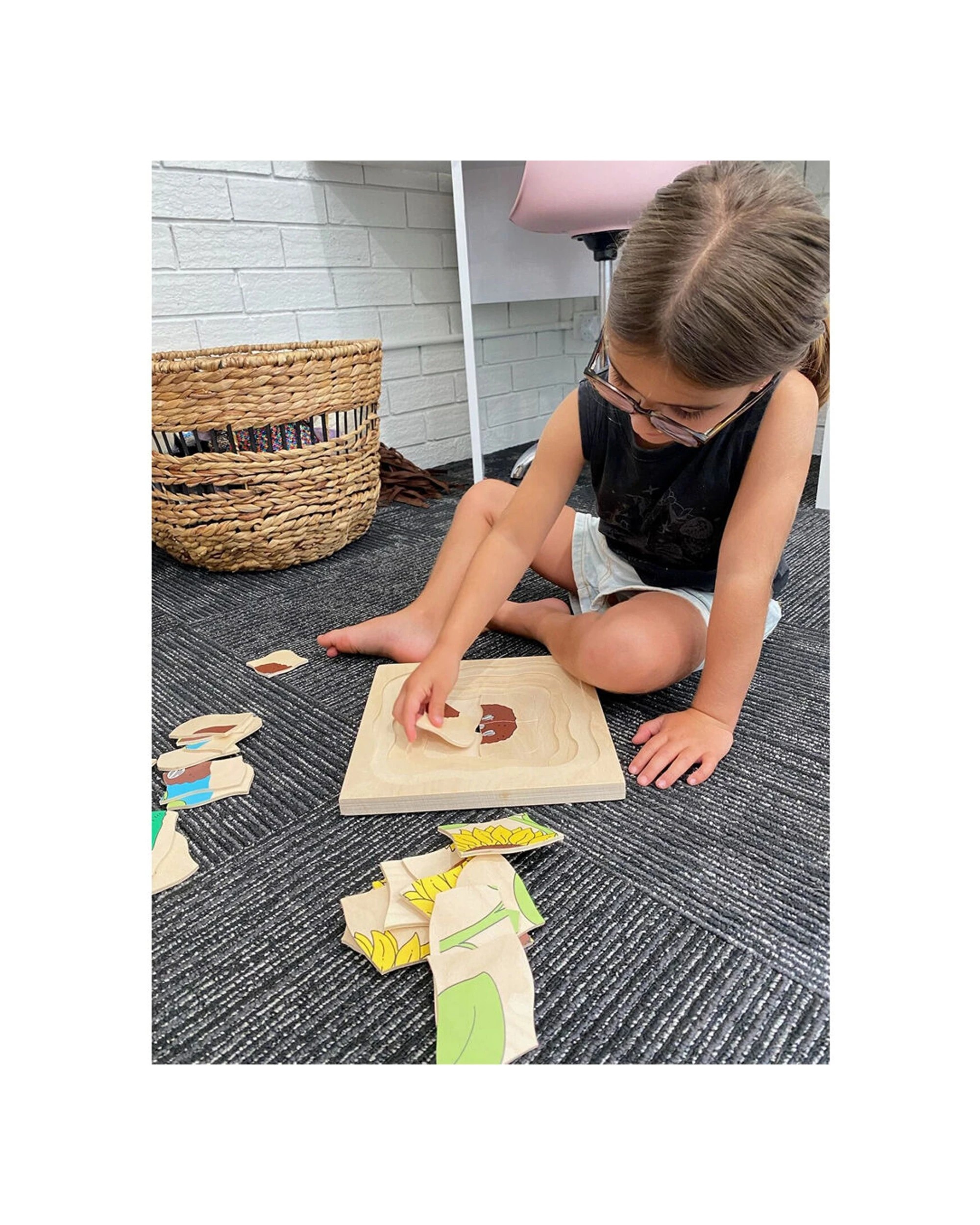 3 EDUCO Multilayer Puzzles 31Pc Sunflower Puzzle Growth Cycle Puzzle Wooden - Multi, 3 of 3