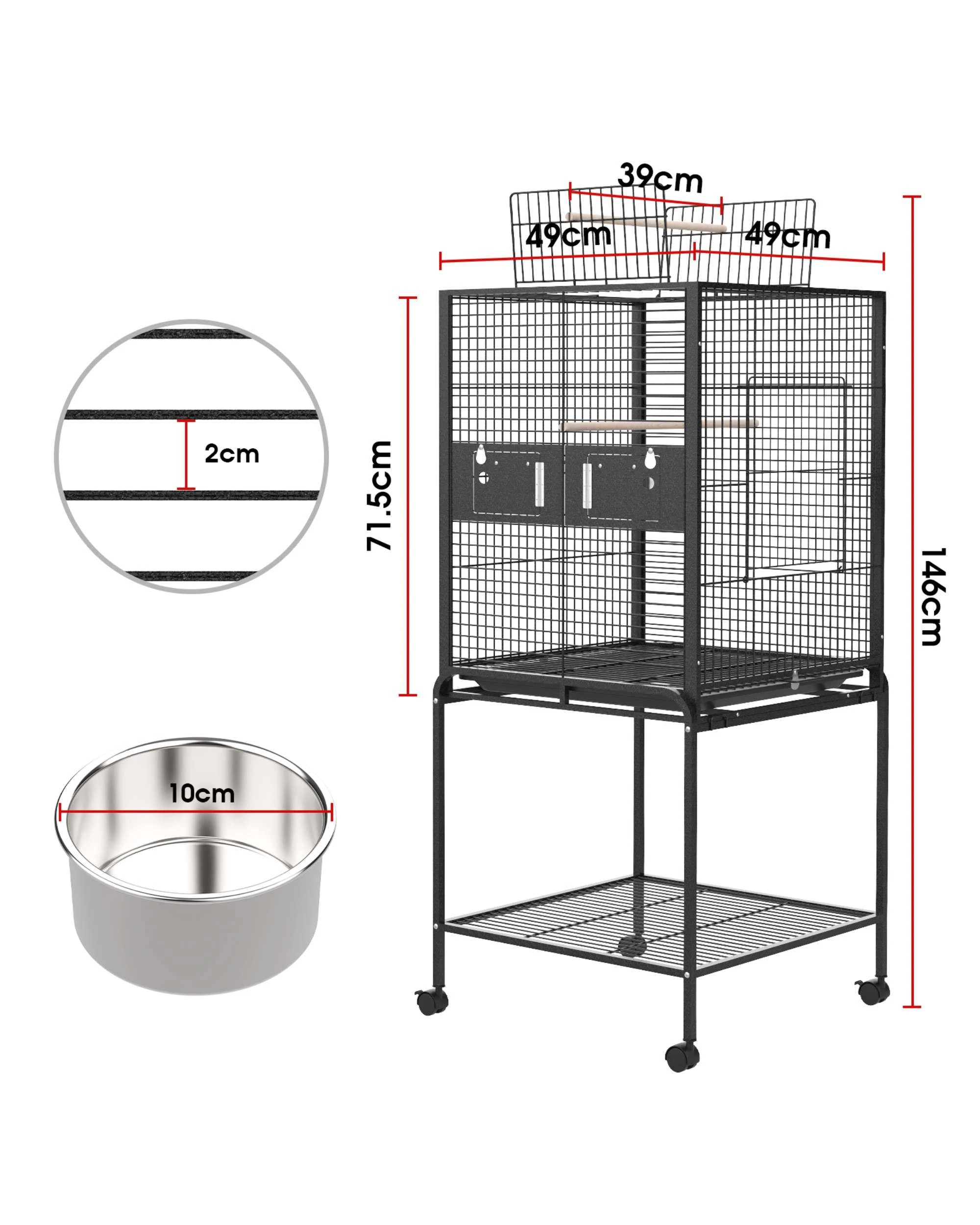 7 Advwin Bird Cage 146CM Parrot Aviary, 7 of 7