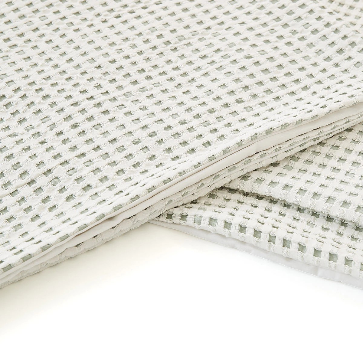 6 Dakota Cotton Quilt Cover Set - Queen Bed, Sage, 6 of 7