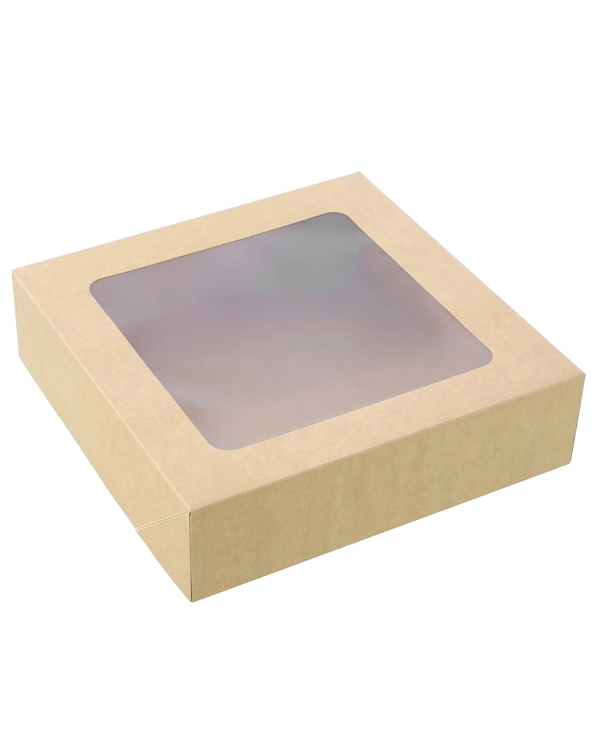 2 Lemon & Lime Lemon & Lime Eco Kraft Grazing Boxes with Lids 30cm x 30cm x 8cm Pack of 3, 2 of 4