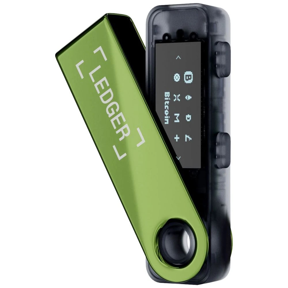 1 Ledger Nano S Plus Crypto Wallet Oxydate Green, 1 of 7