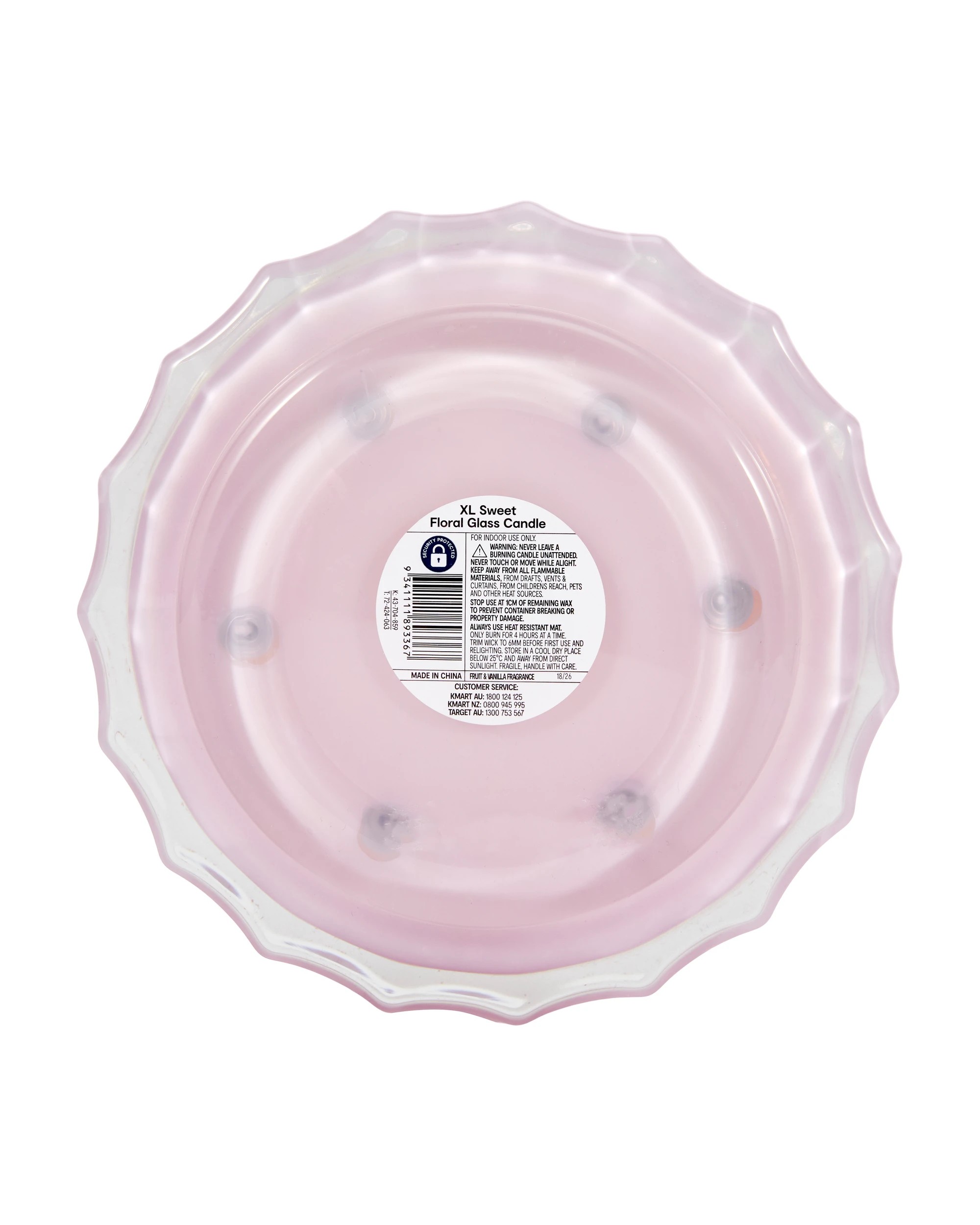 5 XL Sweet Floral Glass Candle, 5 of 5