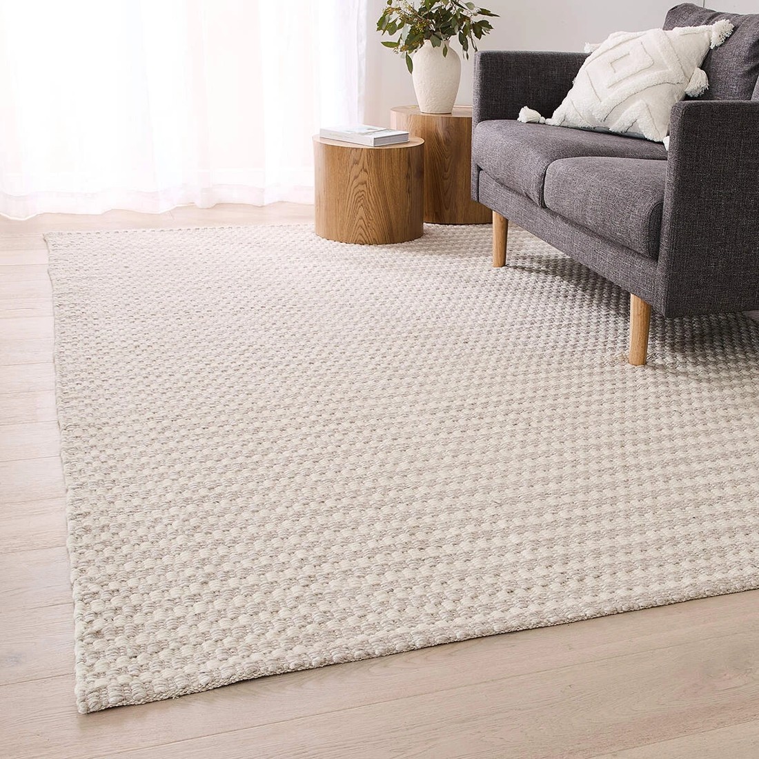 1 Lani Rug - Grey and Natural, Extra Large - 270cm x 180cm, 1 of 6