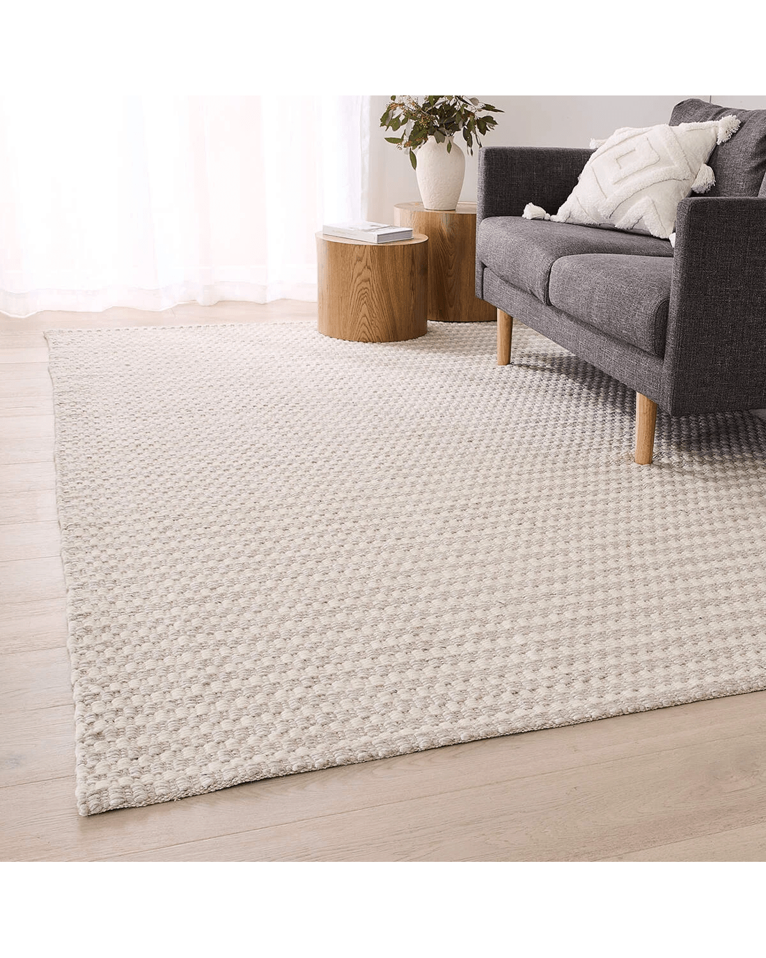 1 Lani Rug - Grey and Natural, Extra Large - 270cm x 180cm, 1 of 6