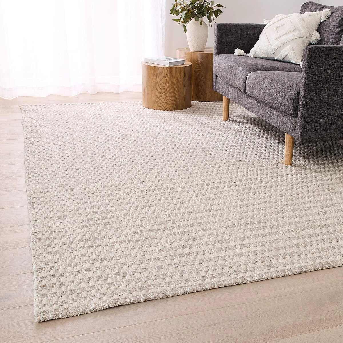 1 Lani Rug - Grey and Natural, Extra Large - 270cm x 180cm, 1 of 6