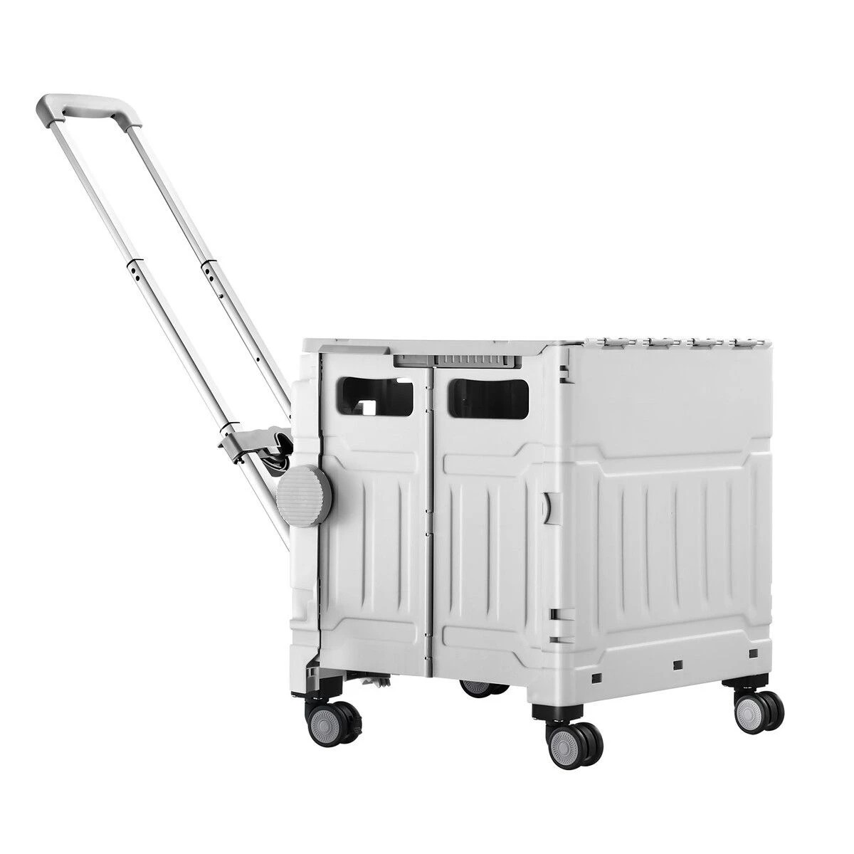1 LUXSUITE Shopping Trolley Cart Foldable Wheeled Utility Folding Crate Grocery, 1 of 1