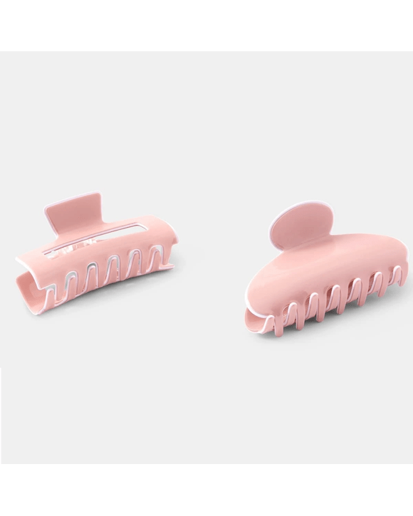 2 Pack Pink Contrast Hair Clips