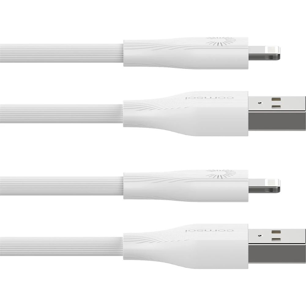 3 Comsol Lightning to USB-A MFi Cables 1m White 2 Pack, 3 of 6