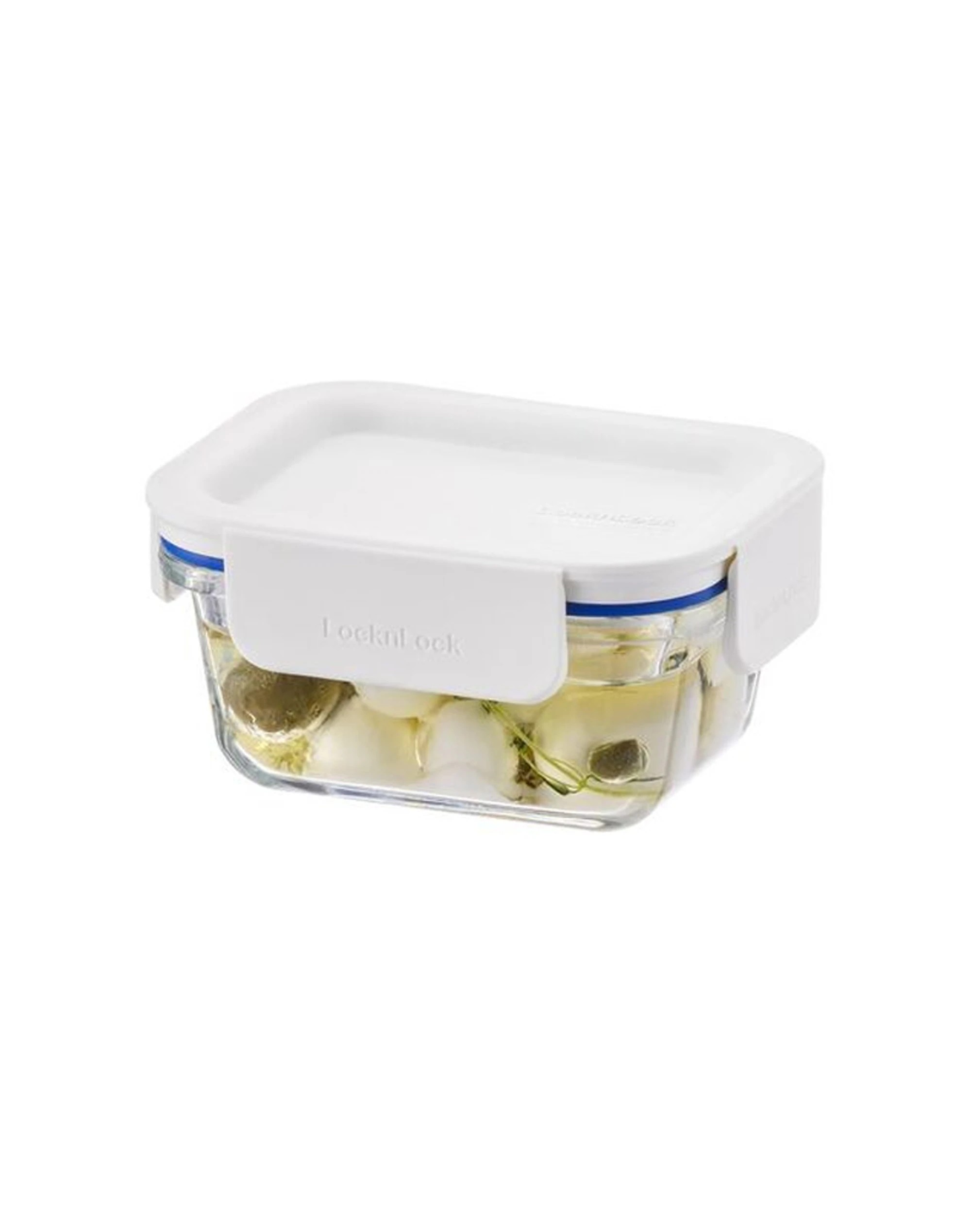 2 Lock & Lock 2PK Glass Food Storage Container Microwave Safe 380ml Lid - White, 2 of 4