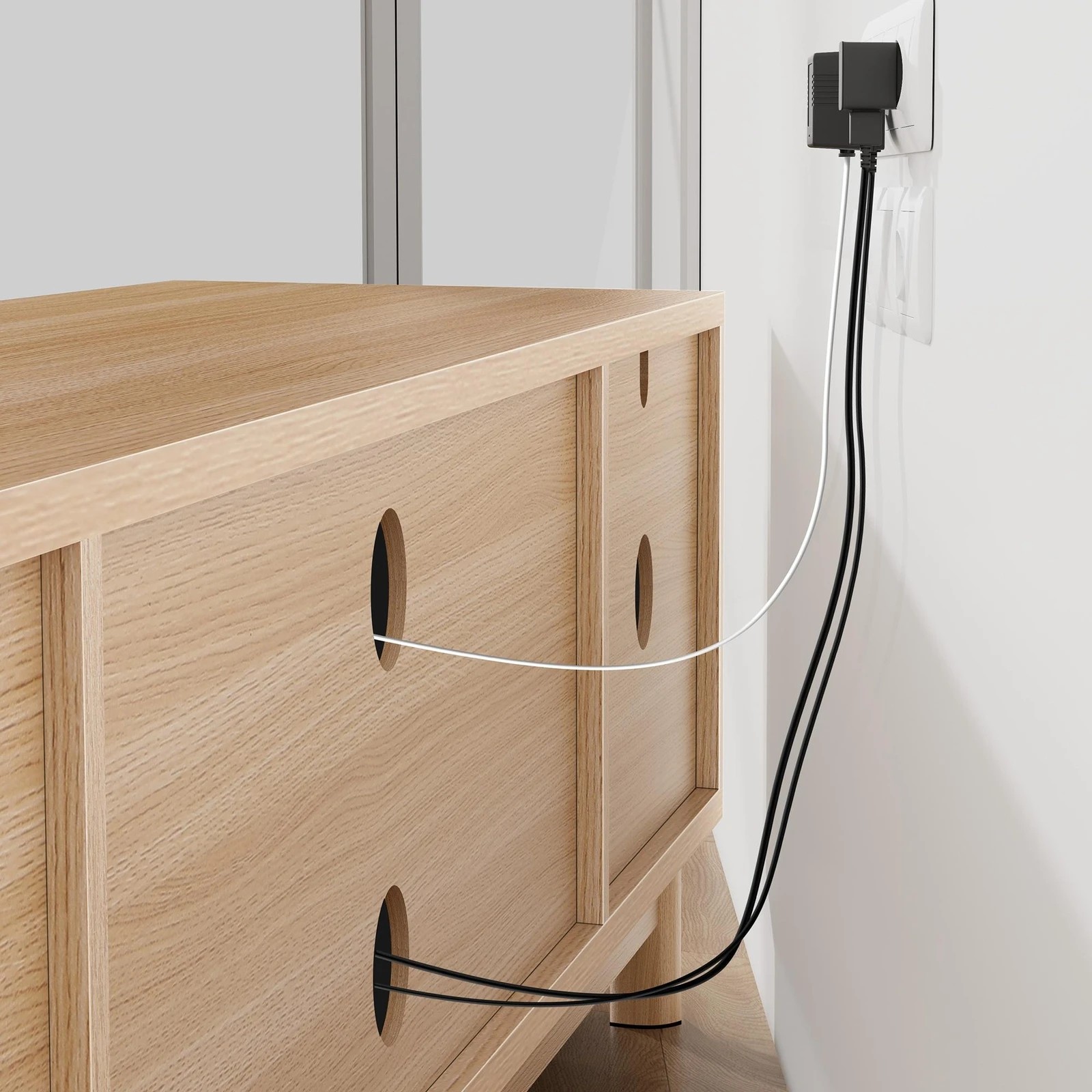 4 Alfordson Entertainment Unit TV Cabinet Stand 180cm Storage Shelves - Wood, 4 of 10