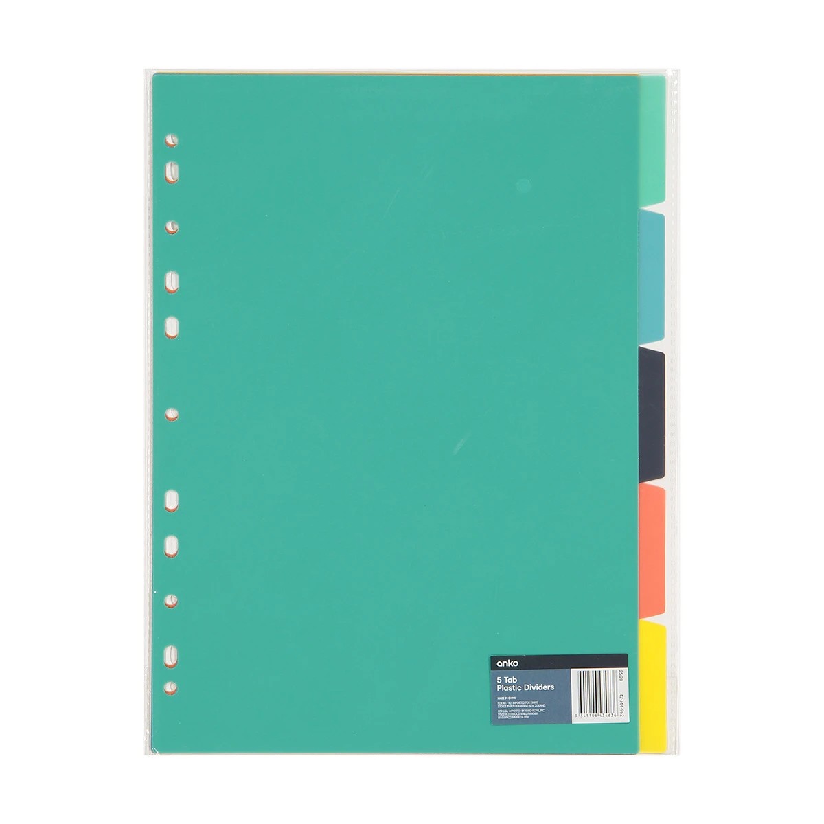 5 5 Tab Plastic Dividers, 5 of 5