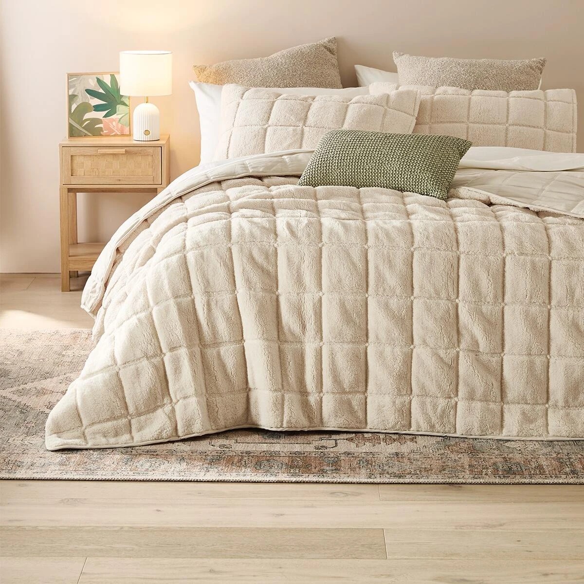 8 Hendrick Reversible Comforter Set - Queen Bed, Beige, 8 of 8