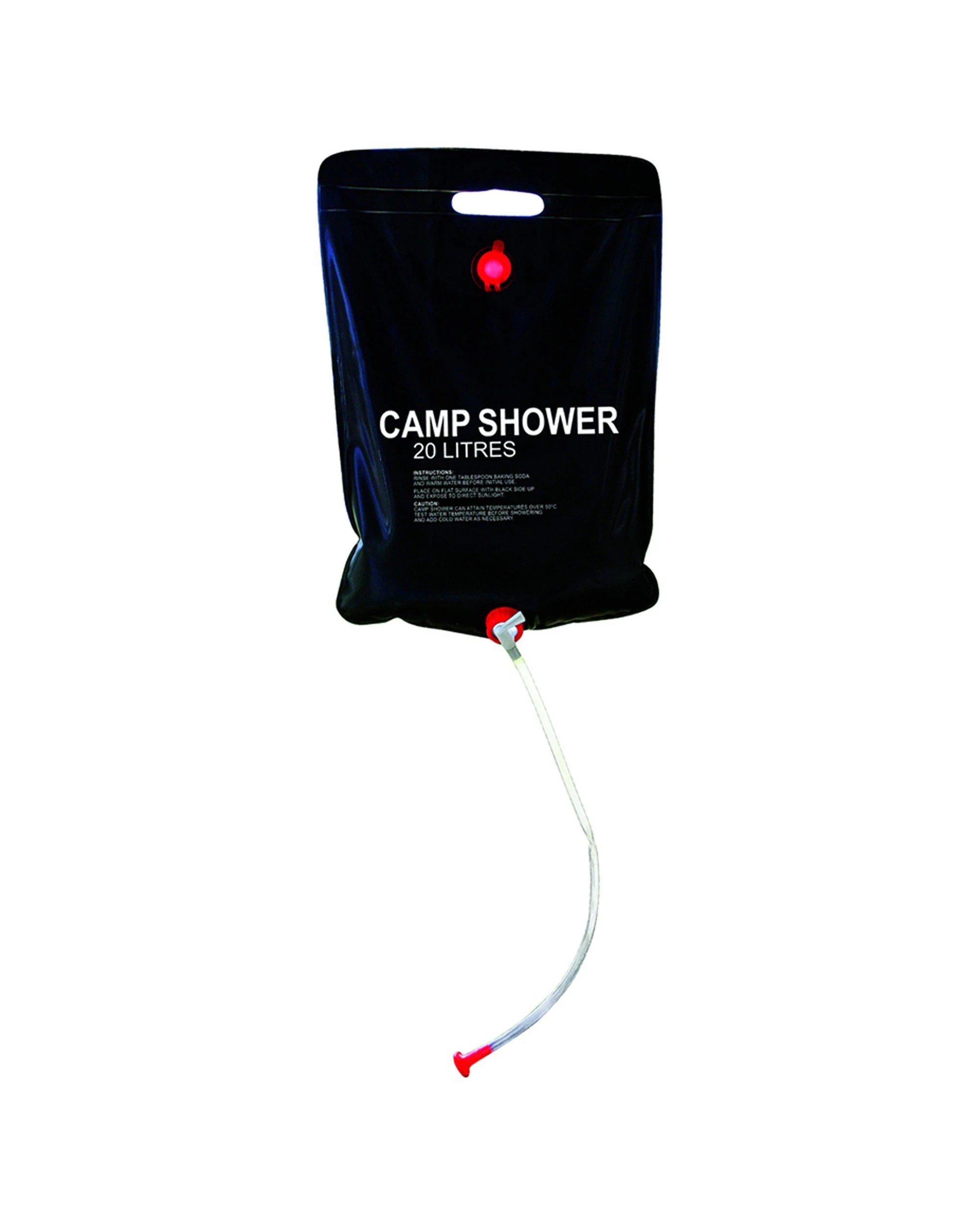 1 Wildtrak Camping Solar Shower 20L Portable Outdoor PVC Lightweight - Black, 1 of 2