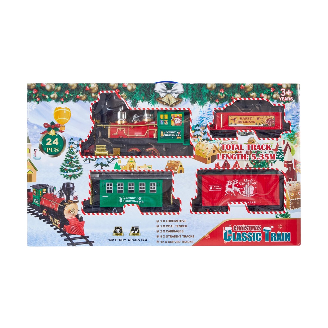 6 24 Piece Christmas Classic Train Set, 6 of 6