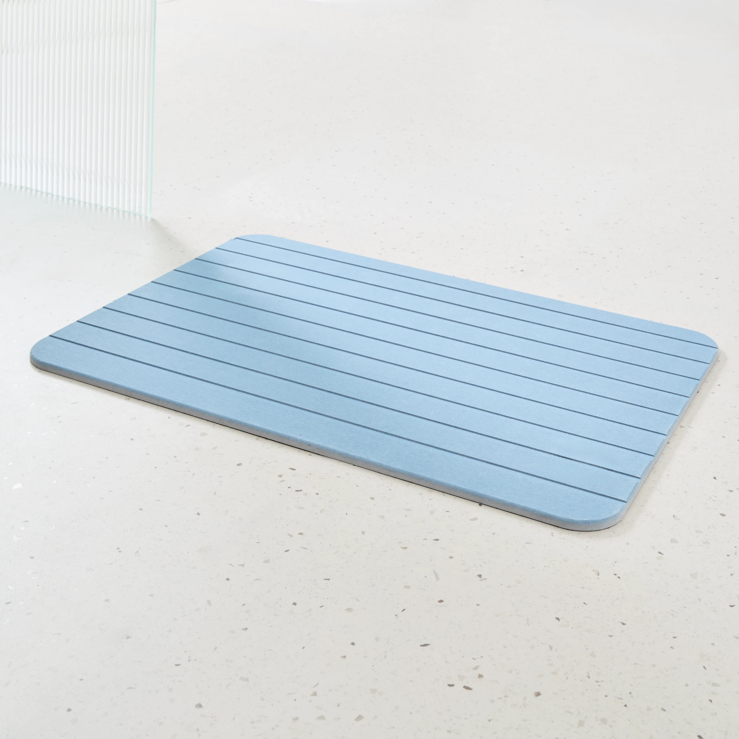 1 Stone Dry Bathmat and Tray Set - Blue, 1 of 10