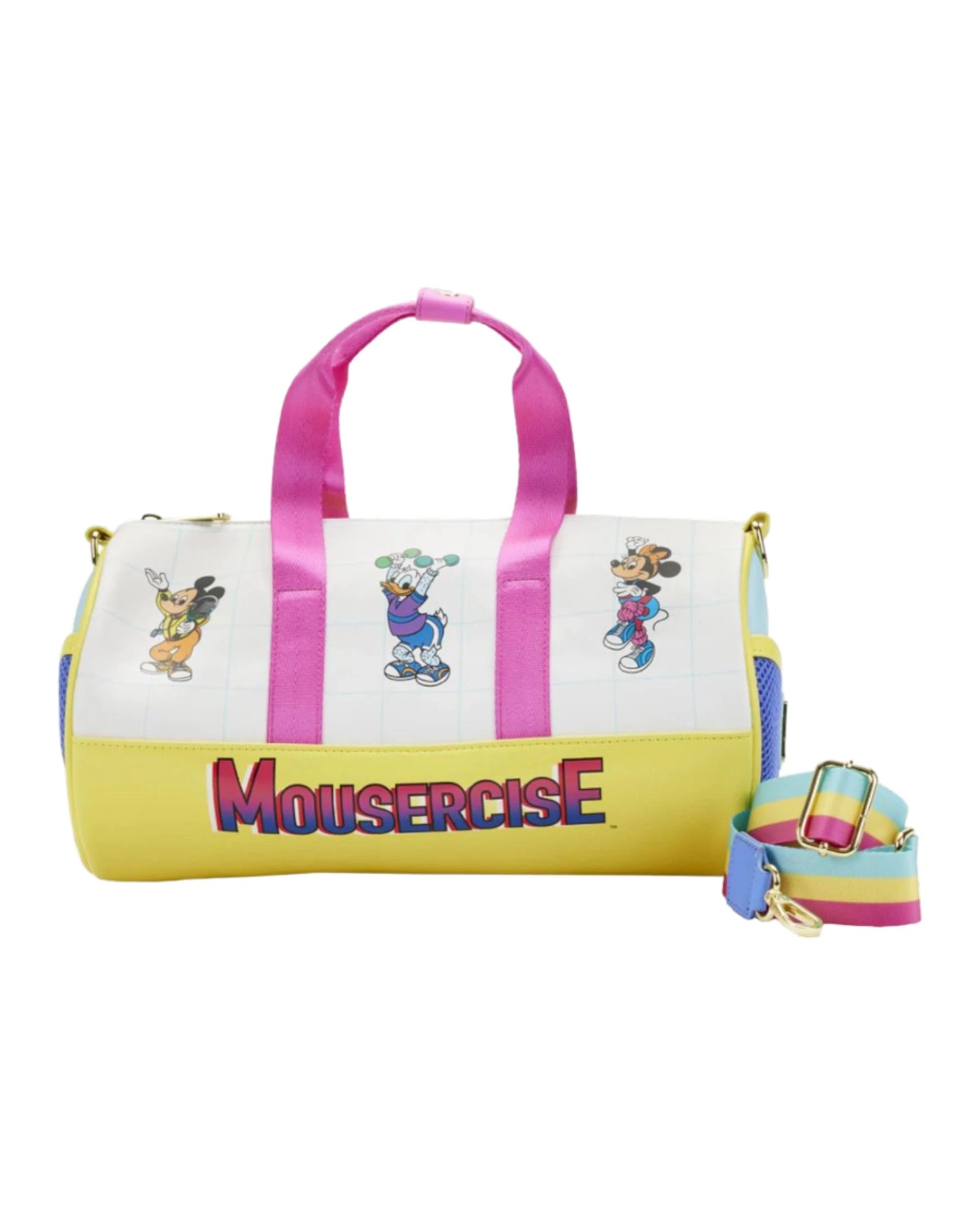 1 Loungefly Disney Mousercise Duffle Bag, 1 of 6