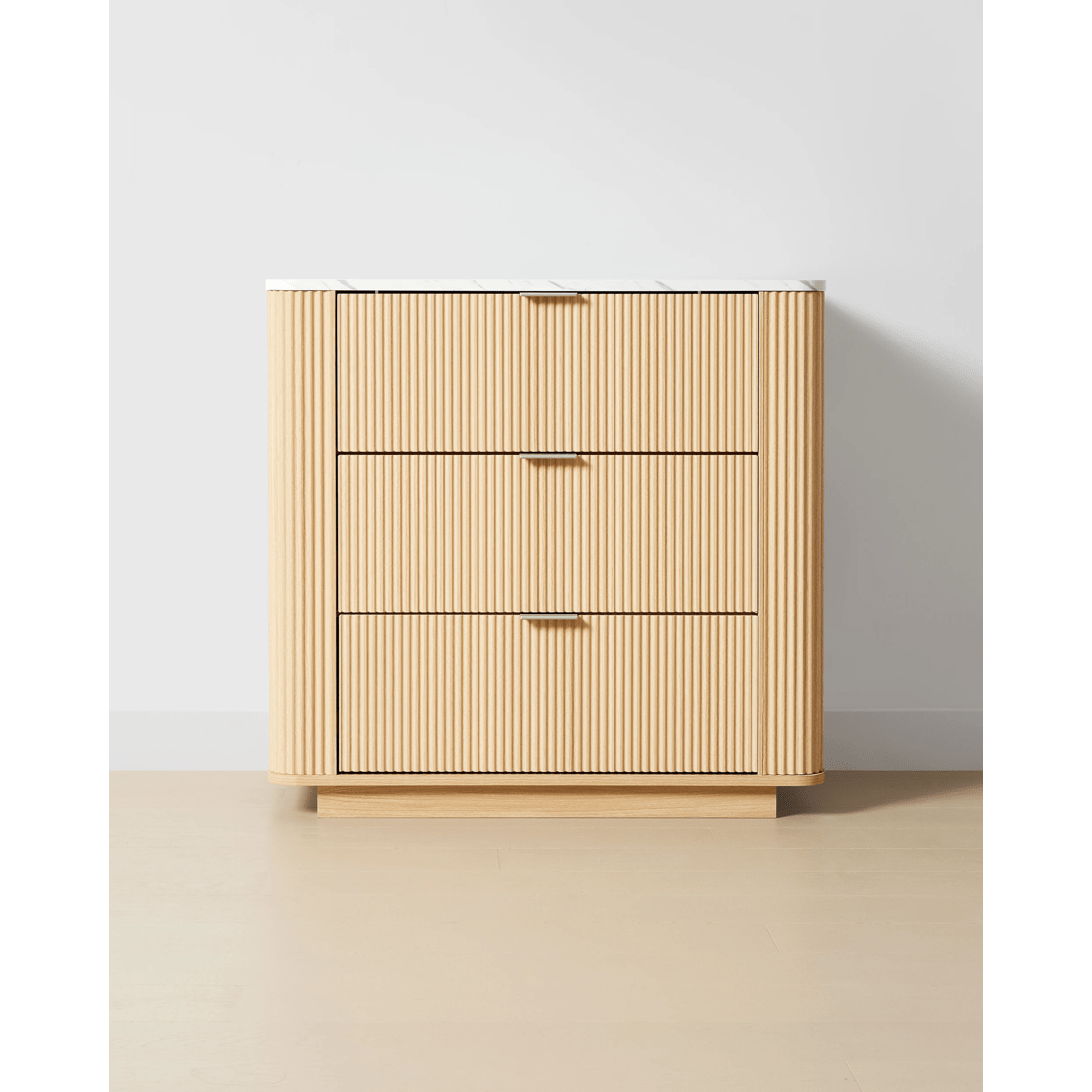 1 Claire 3 Drawer Chest - Oak, 1 of 6