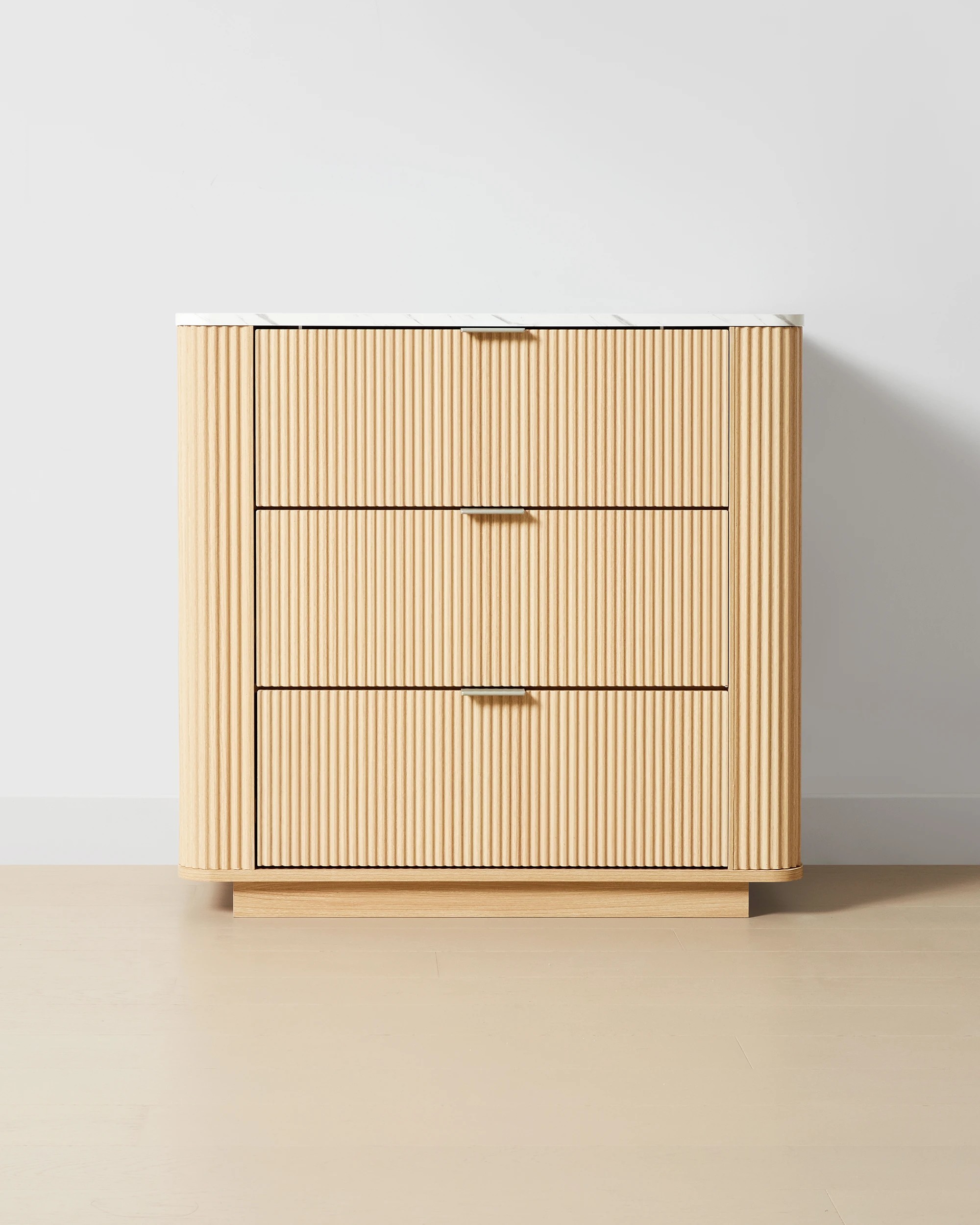 1 Claire 3 Drawer Chest - Oak, 1 of 6